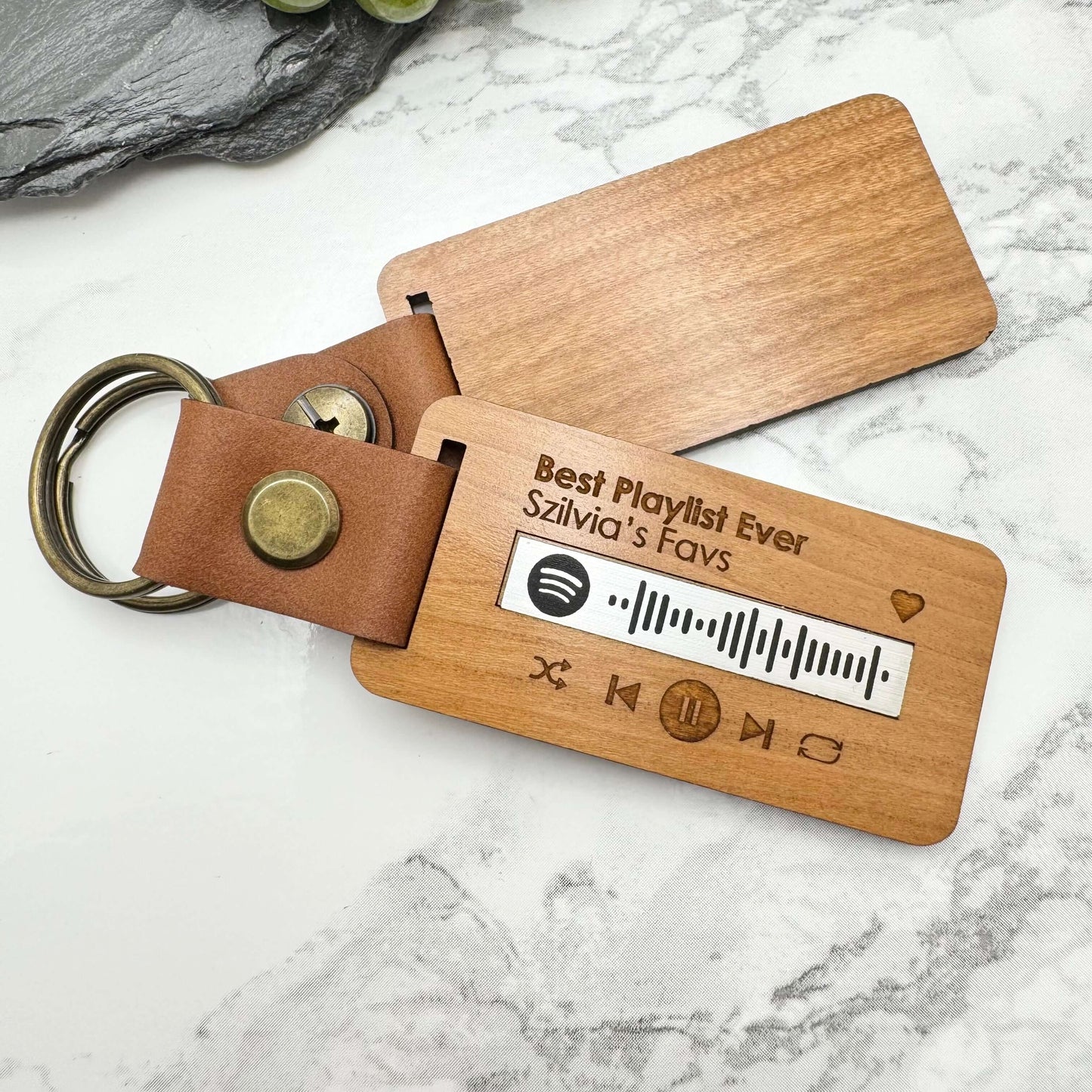 Personalised Spotify Code Keyring | Custom engraved gifts