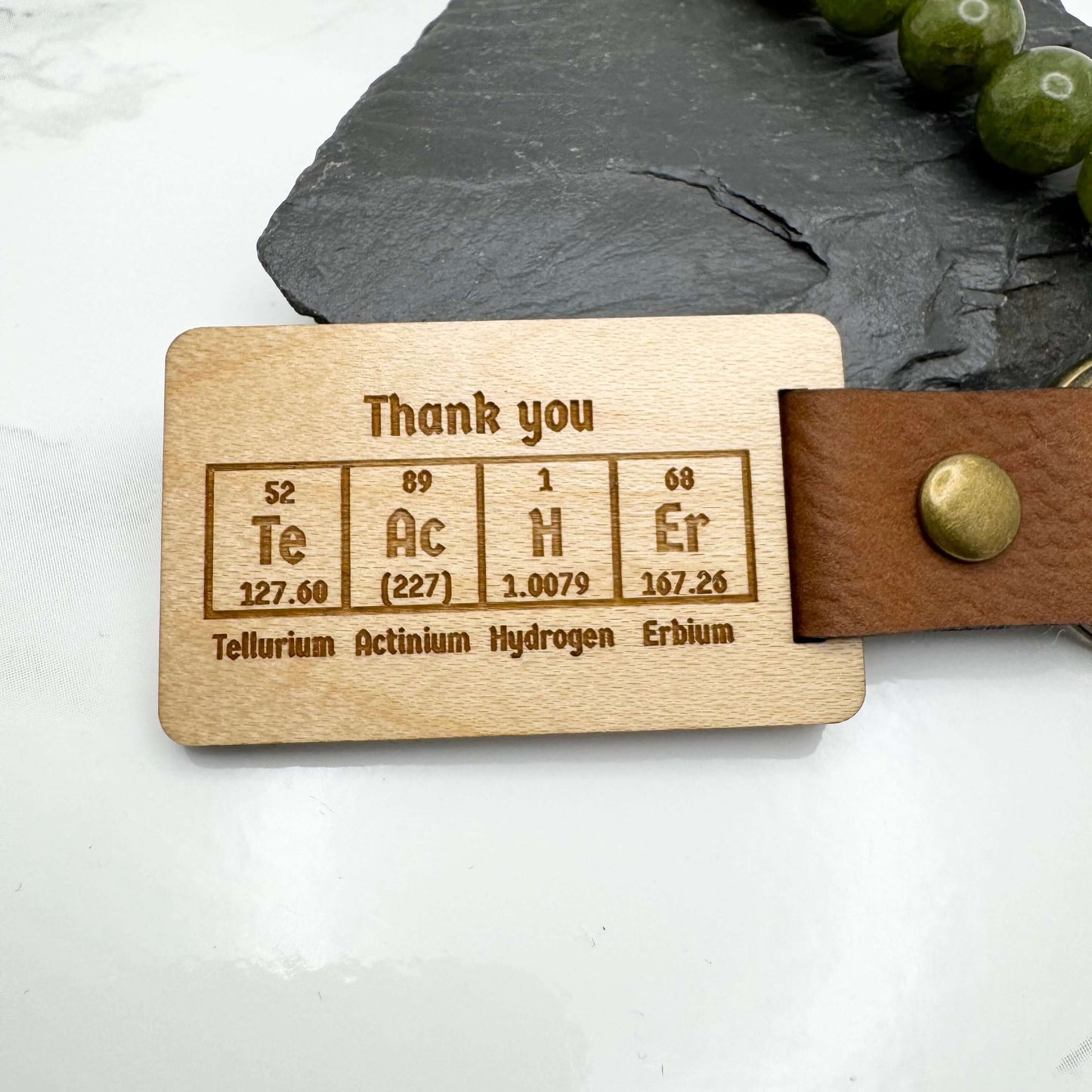 Personalised Wooden Thank You Teacher Appreciation Gift Keyring