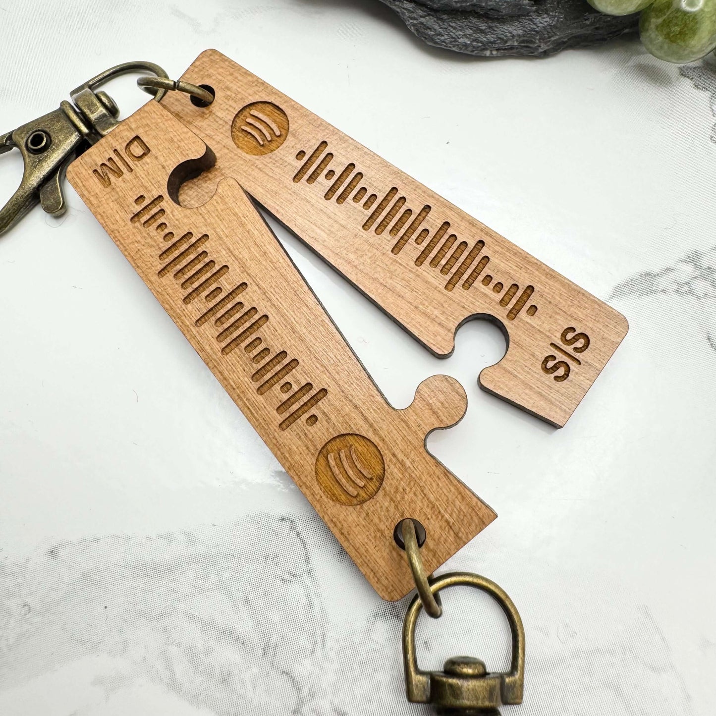Couples Keyring Spotify Matching Personalised Keychain Set