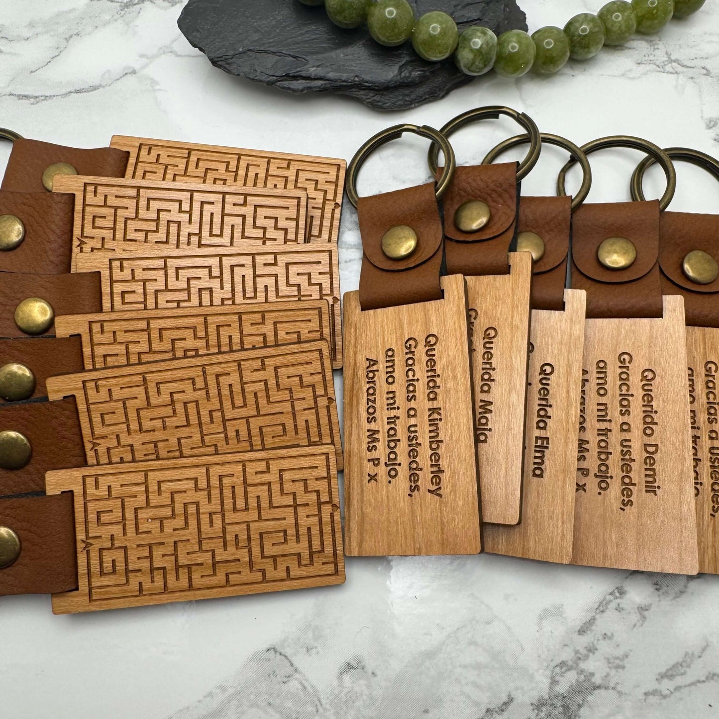 Solvable Maze Keyring with Custom Engraving, Interactive gifts