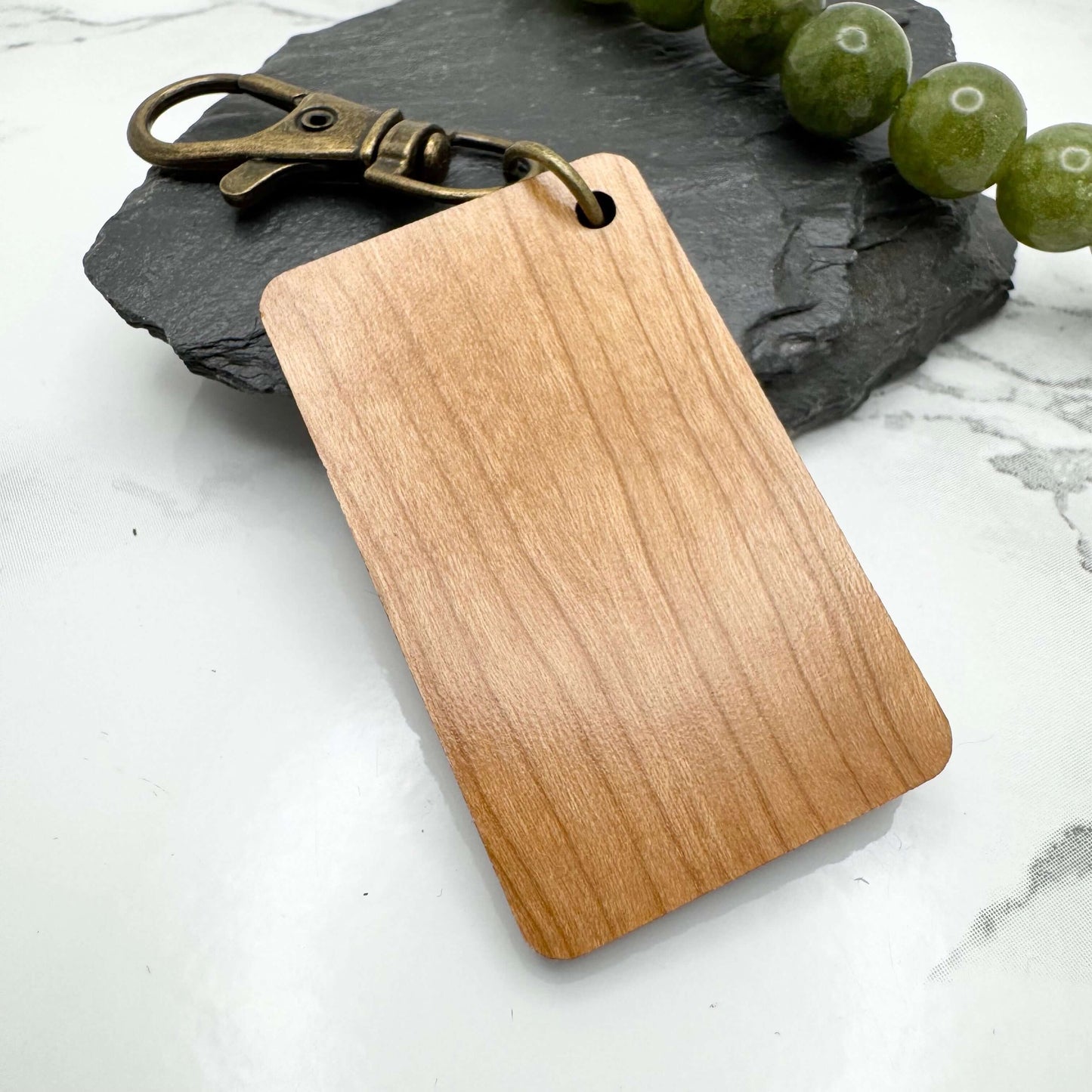 Personalised Car Logo & Number Plate Wooden Keyring | Custom Gift