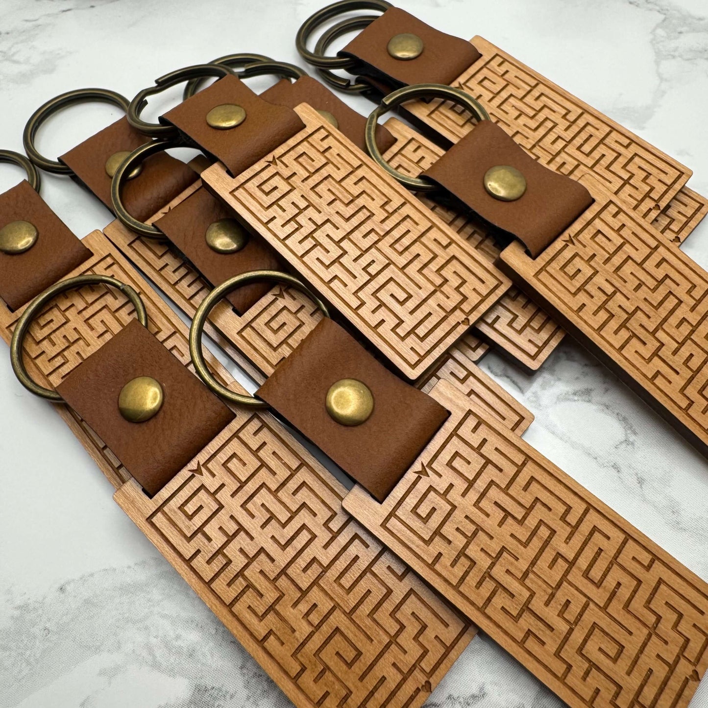 Solvable Maze Keyring with Custom Engraving, Interactive gifts