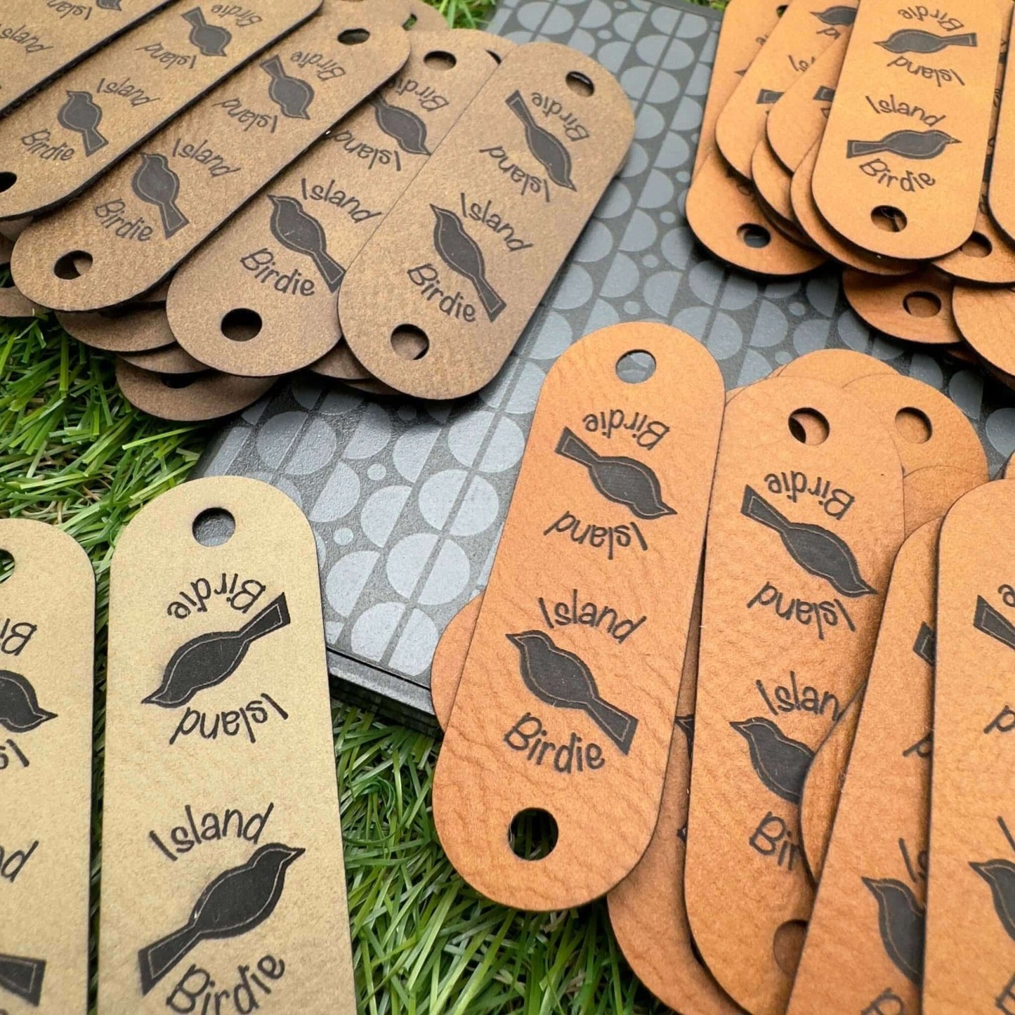 Personalised Vegan Leather Tags for Handmade | Custom Labels for Knitted & Crocheted Hats, Clothing and Bags