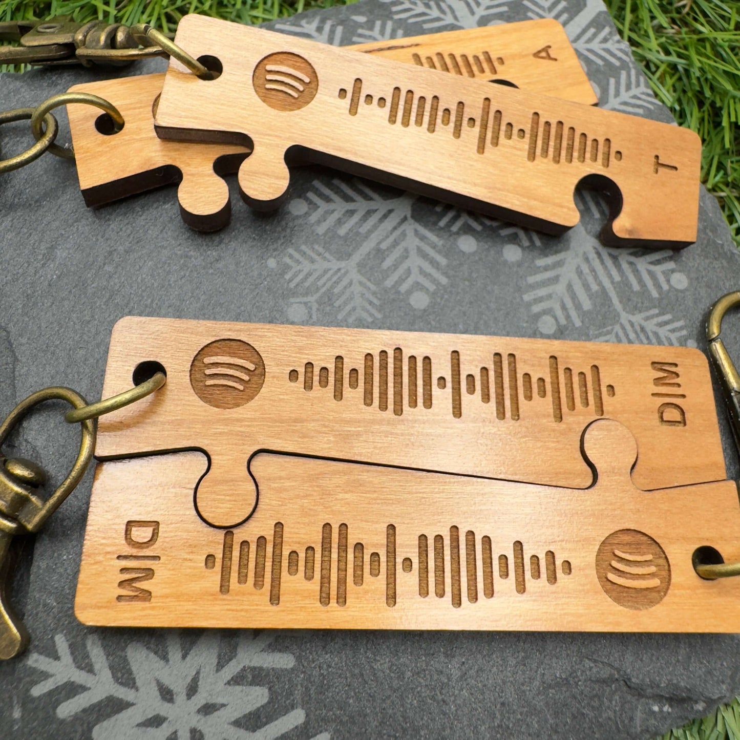 Spotify couples keyring jigsaw puzzle keyring