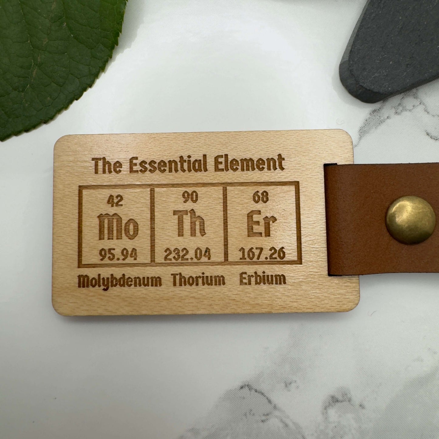 Personalized Wooden ‘Mother’ Keyring - Periodic Table Elements Design Gift | Gift for Mum