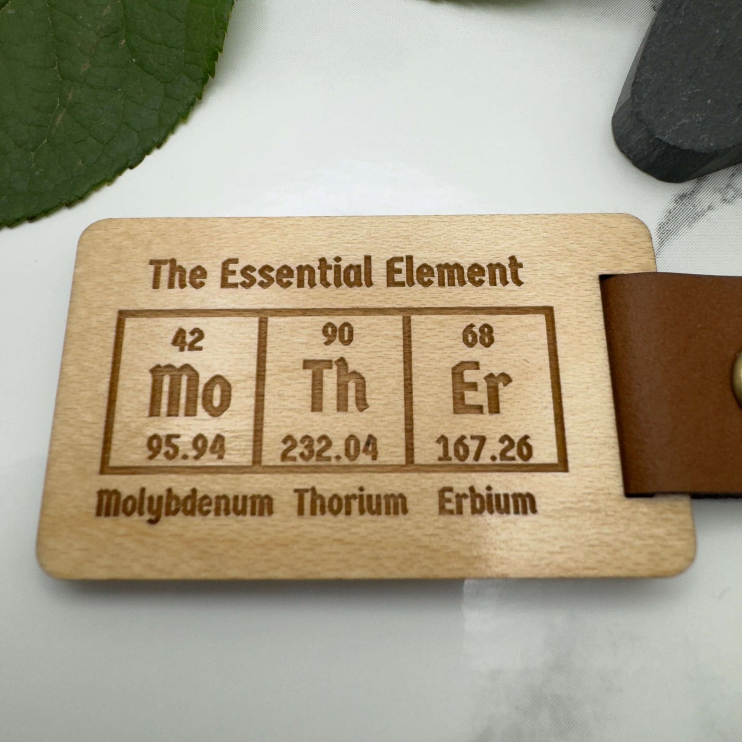 Personalized Wooden ‘Mother’ Keyring - Periodic Table Elements Design Gift | Gift for Mum