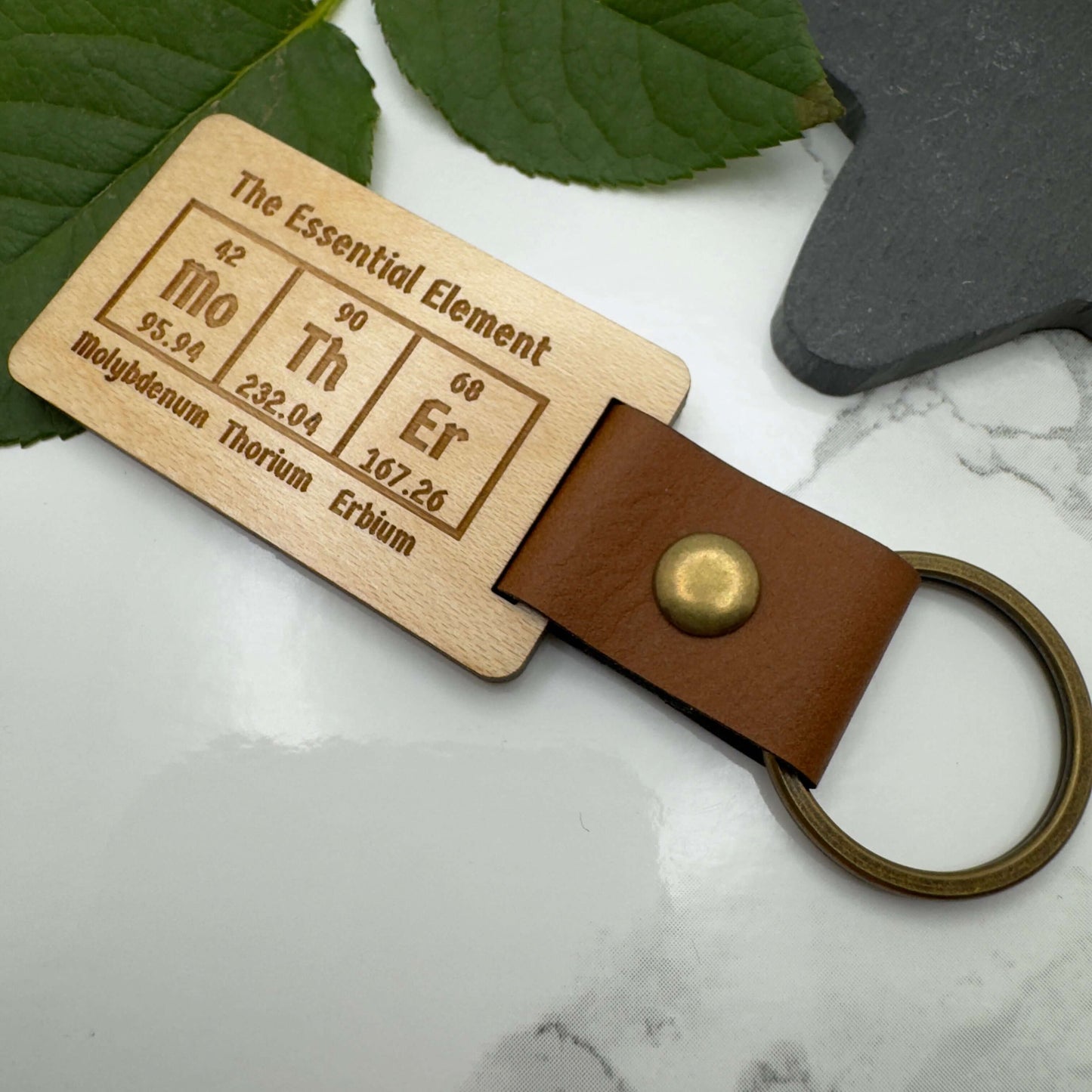 Personalized Wooden ‘Mother’ Keyring - Periodic Table Elements Design Gift | Gift for Mum