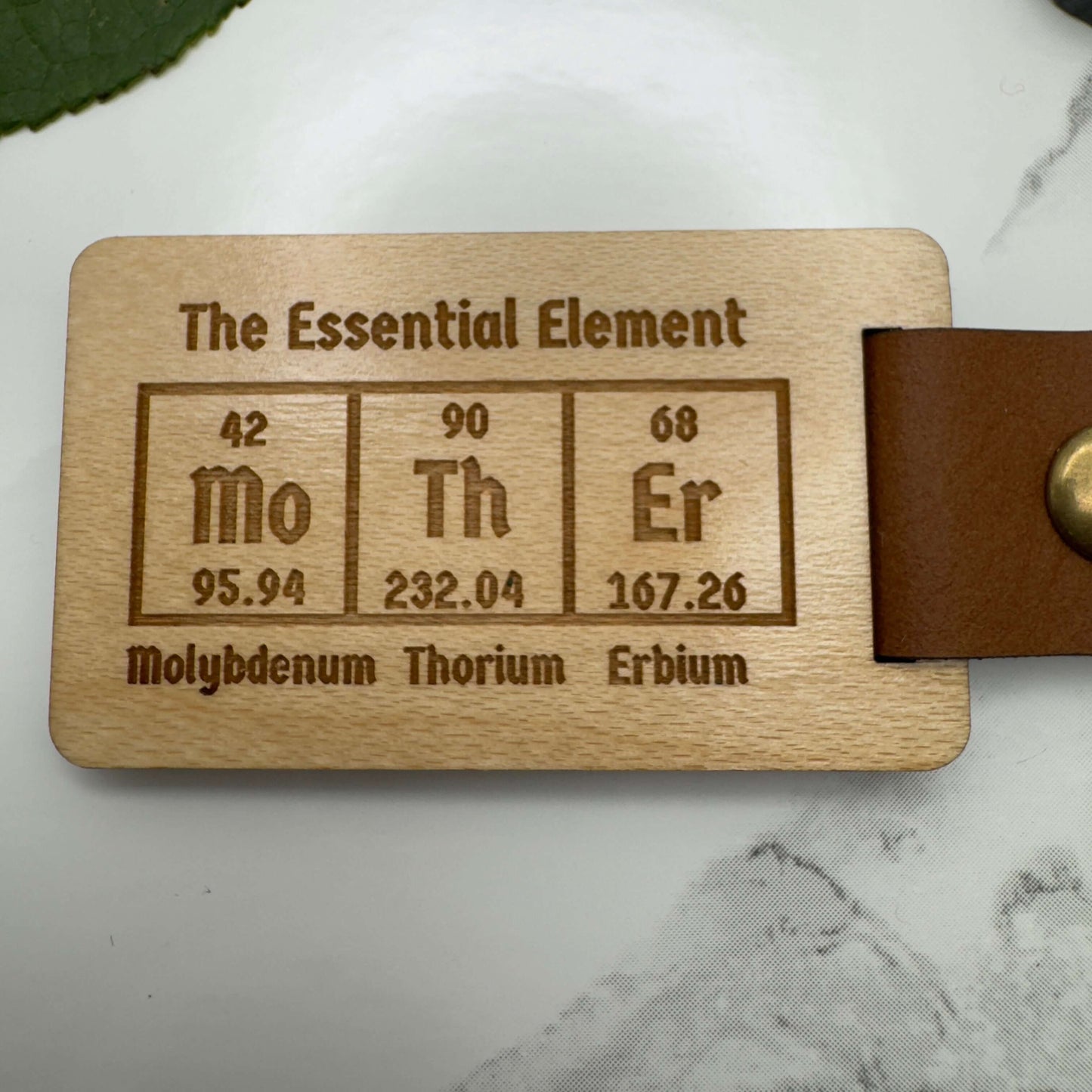Personalized Wooden ‘Mother’ Keyring - Periodic Table Elements Design Gift | Gift for Mum