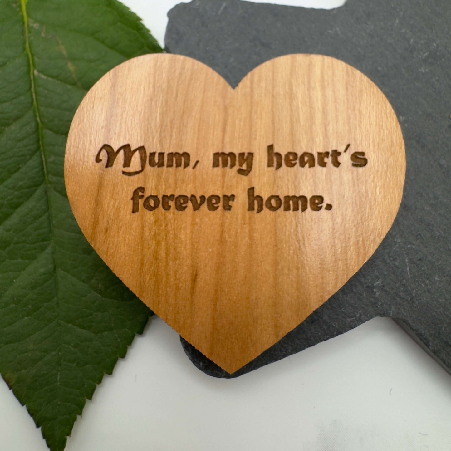Laser Engraved Wooden Heart Pocket Hug for Mother’s Day
