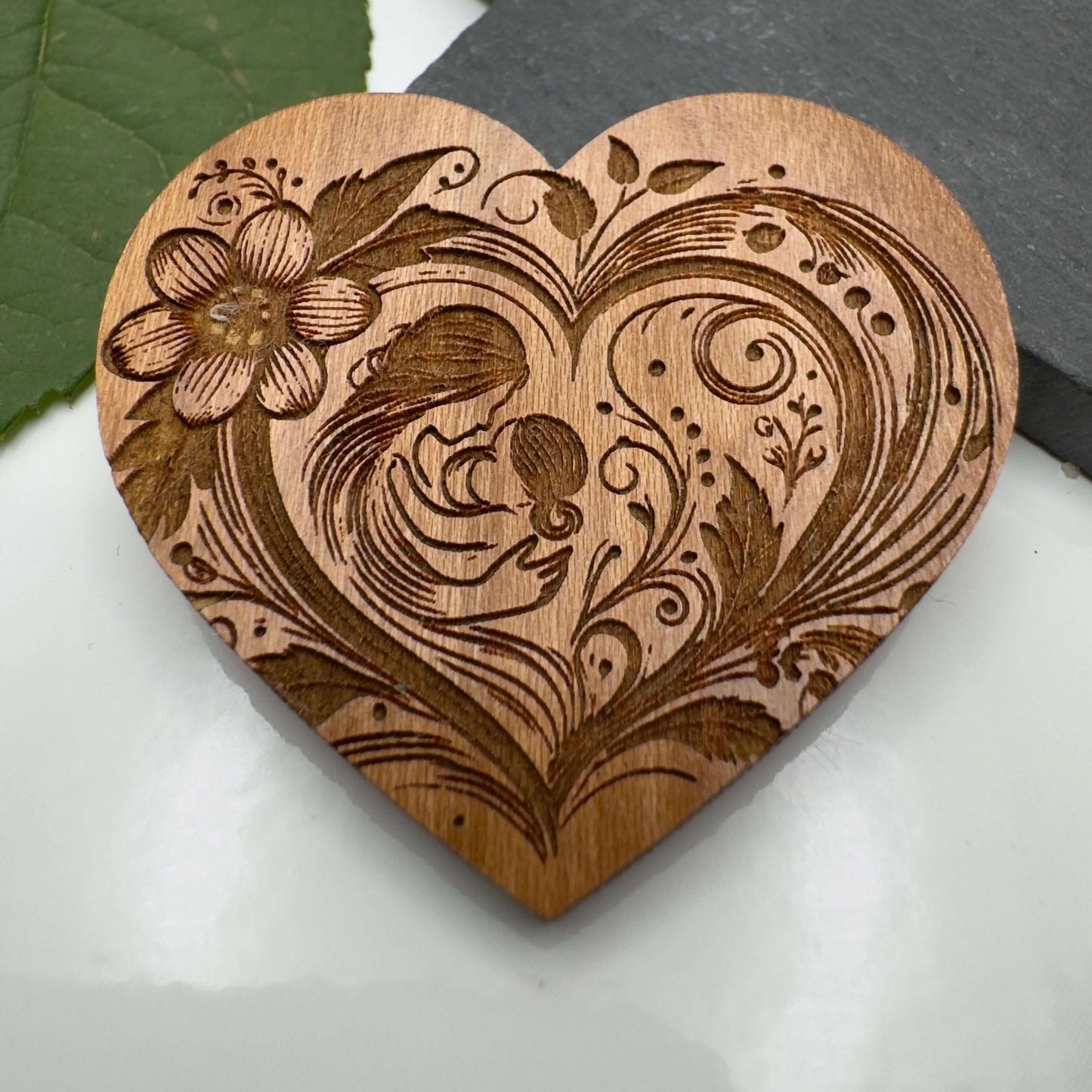 Laser Engraved Wooden Heart Pocket Hug for Mother’s Day