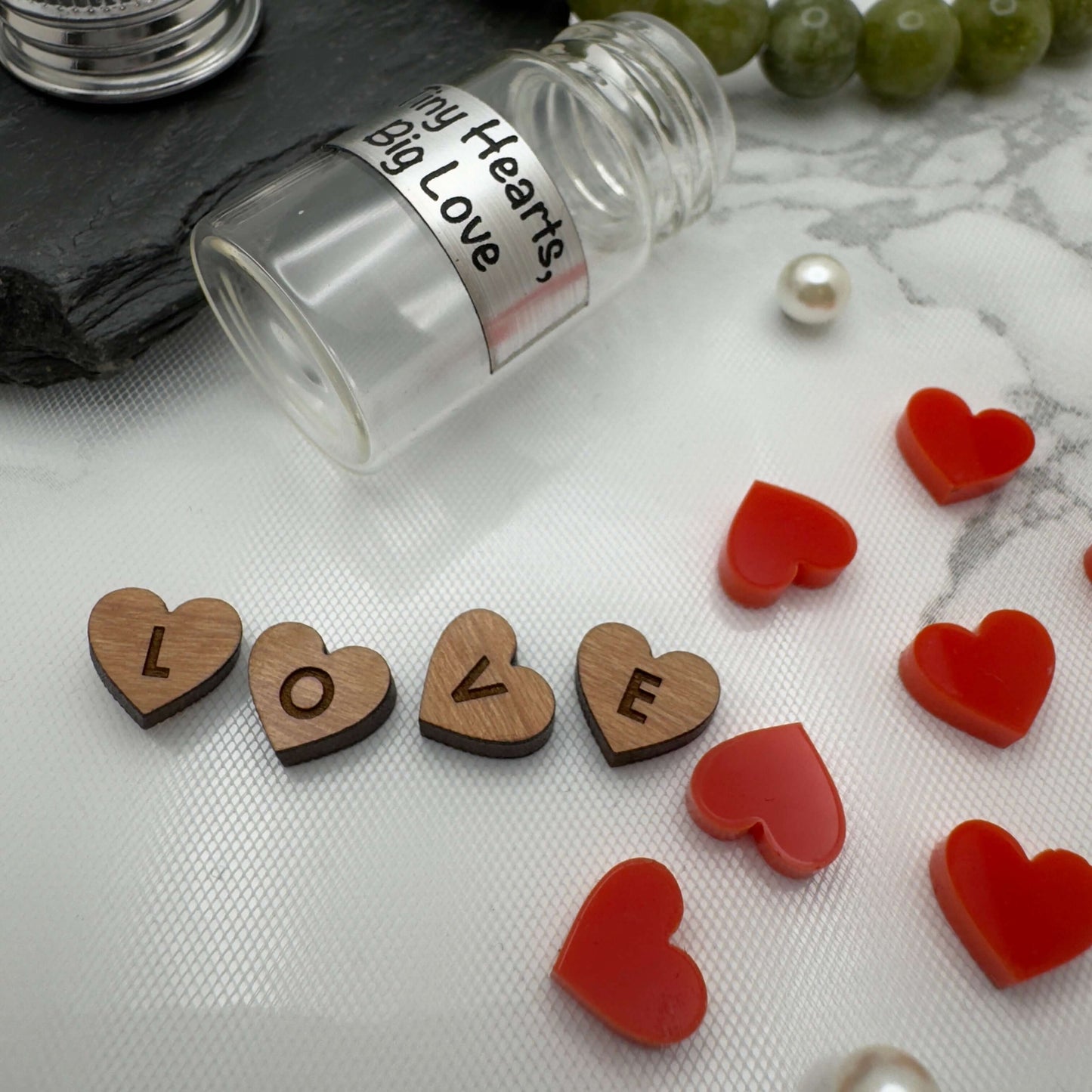 Personalized Mini Heart Jar Keychain