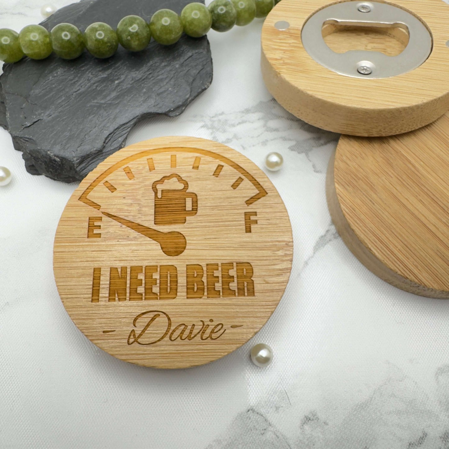 Personalised Wooden Bottle Opener & Fridge Magnet
