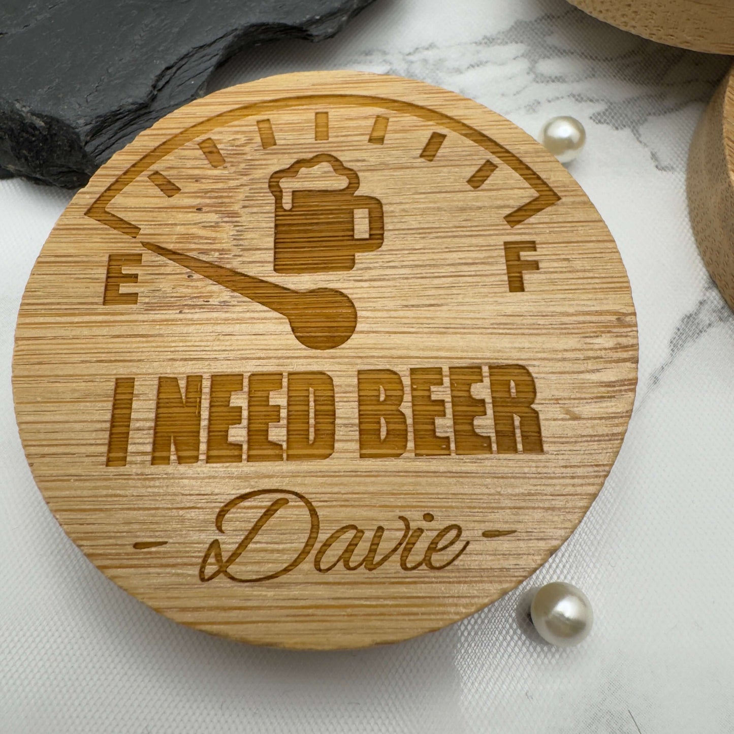 Personalised Wooden Bottle Opener & Fridge Magnet