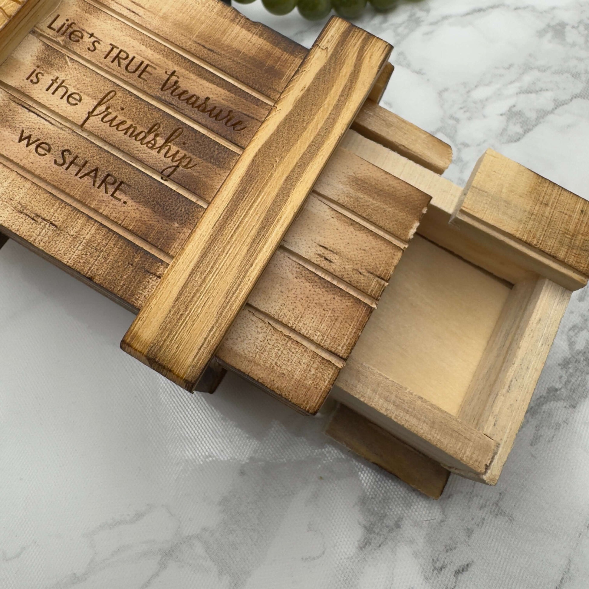 Personalised wooden puzzle box, unique gift U.K. free delivery