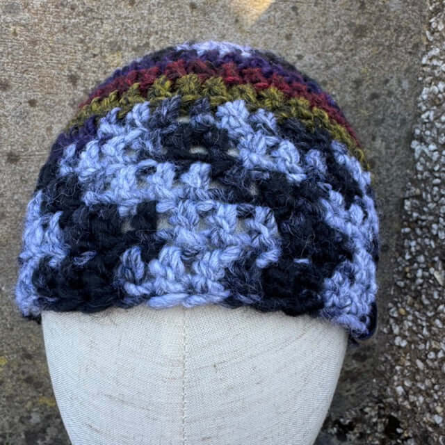 Hand Crocheted Wool Blend Beanie Hat – Chunky Warm Winter Hat – Multicolour Unisex Beanie from The Beanie Club
