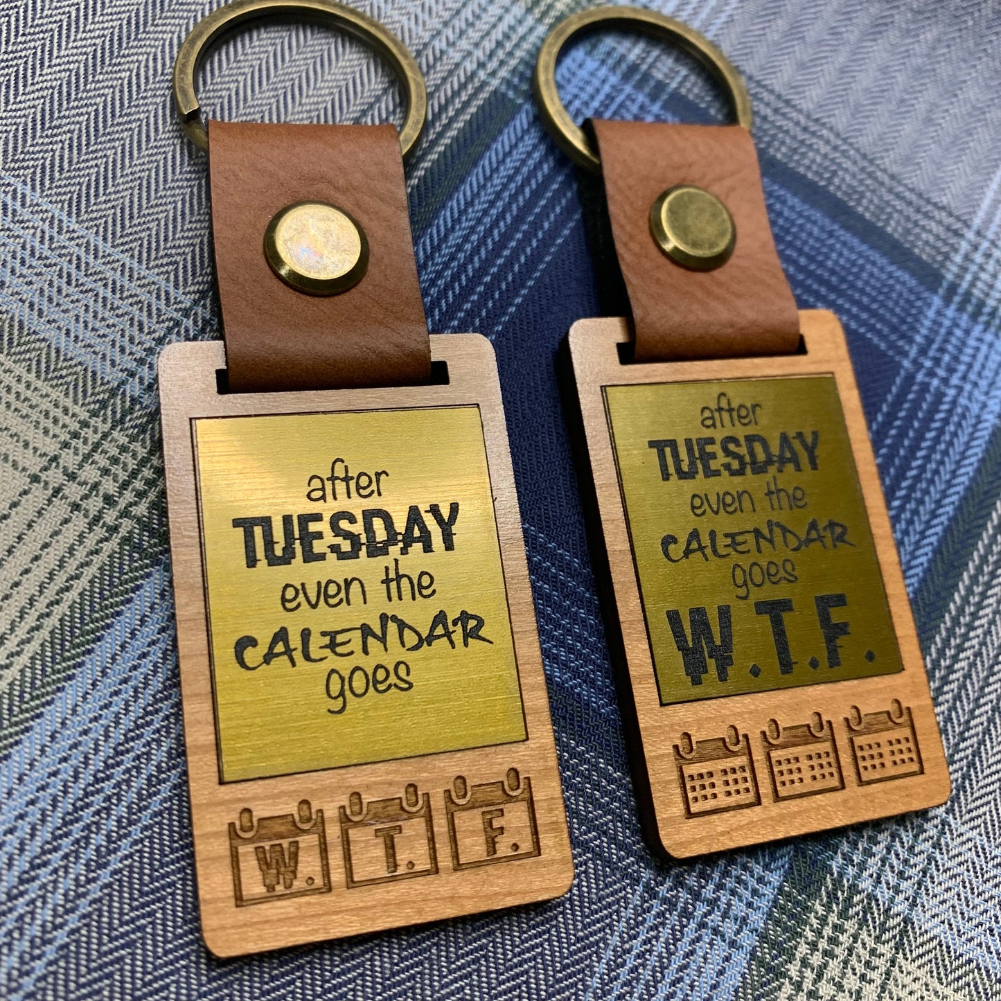 WTF Rude Keyring Funny Keychain Gift Ideas Wednesday Thursday Friday Calendar keyring End of the week Keychain Funny Secrets Santa Novelty