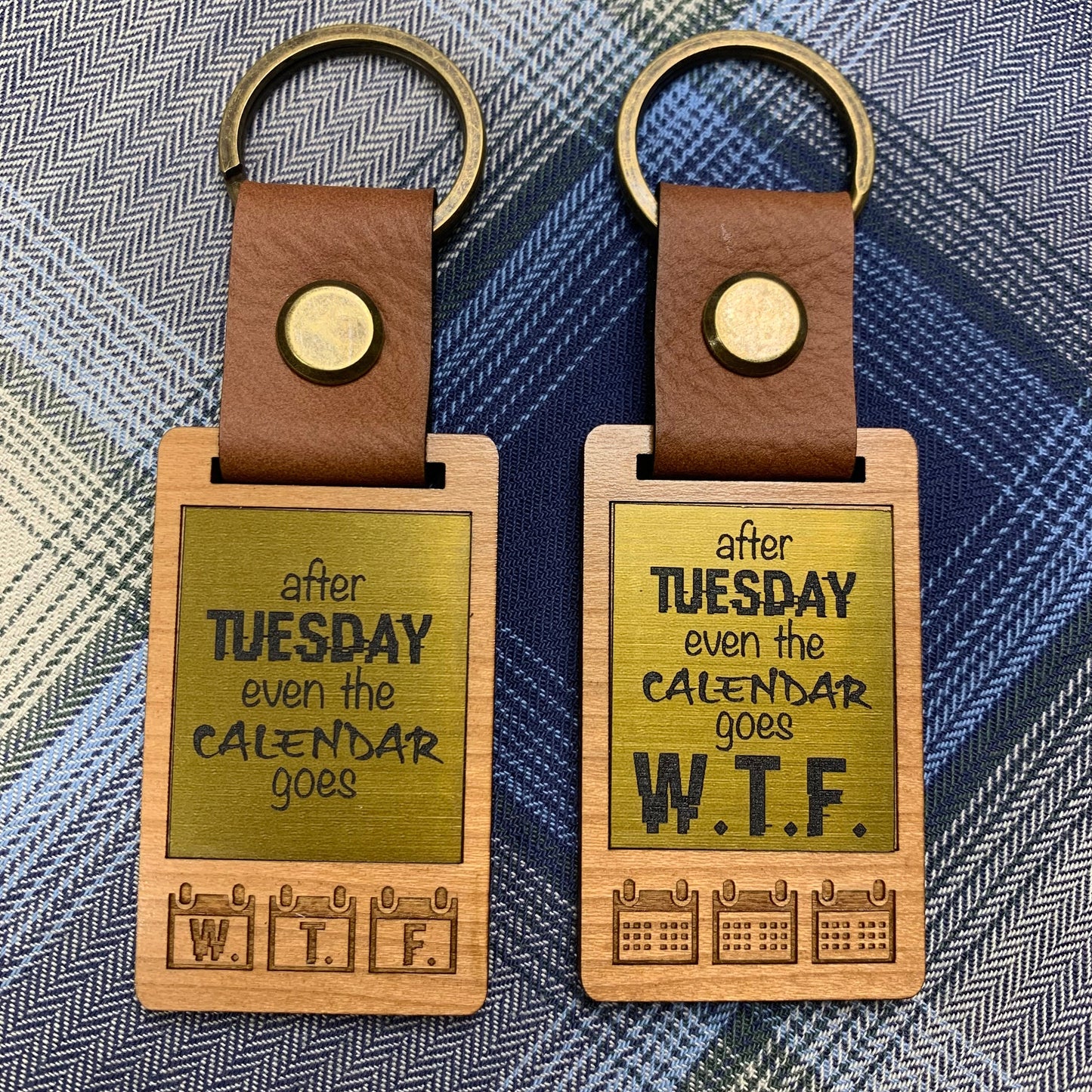 WTF Rude Keyring Funny Keychain Gift Ideas Wednesday Thursday Friday Calendar keyring End of the week Keychain Funny Secrets Santa Novelty