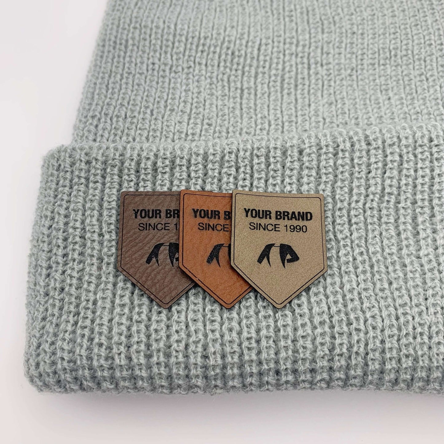 Custom leather tags (Set of 25) Personalised Clothing labels for knitted crocheted hats clothing bags Vegan leather labels for handmade item