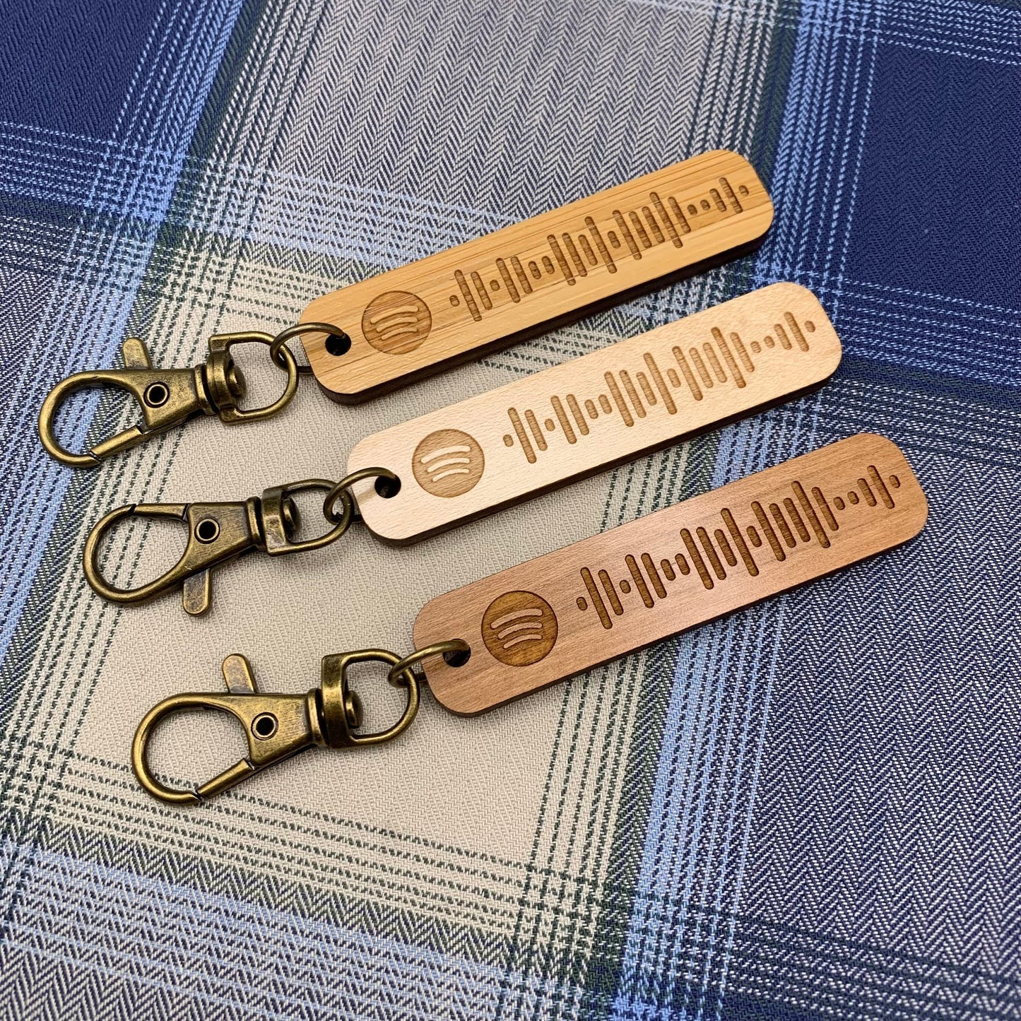 Spotify Code Keyring Wood Cherry Maple Bamboo Personalised Spotify Spotify Keyring Spotify Code Wood Keychain Birthday Christmas gift