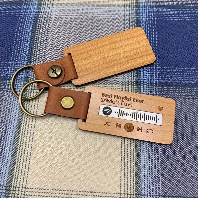Spotify Code Personalised Keyring Music Gifts Spotify Keychain Playlist Keyring Music Lover Birthday Christmas gift