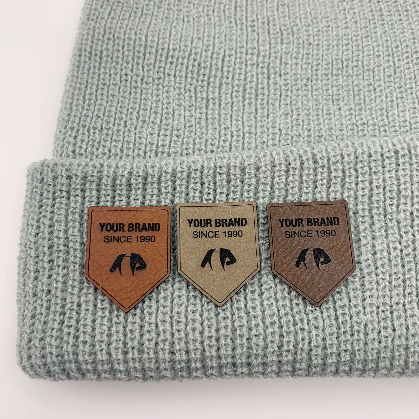 Custom leather tags (Set of 25) Personalised Clothing labels for knitted crocheted hats clothing bags Vegan leather labels for handmade item