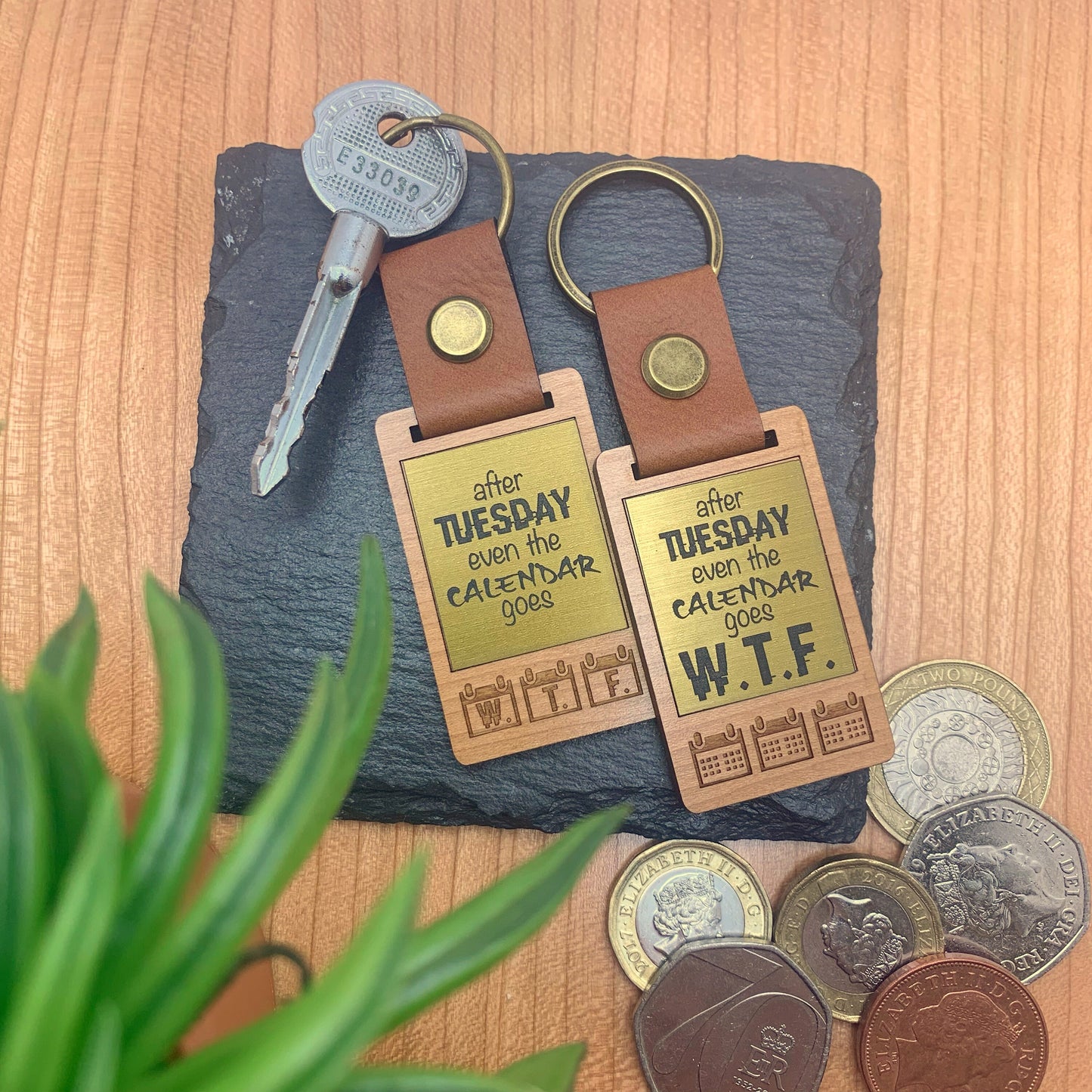 WTF Rude Keyring Funny Keychain Gift Ideas Wednesday Thursday Friday Calendar keyring End of the week Keychain Funny Secrets Santa Novelty