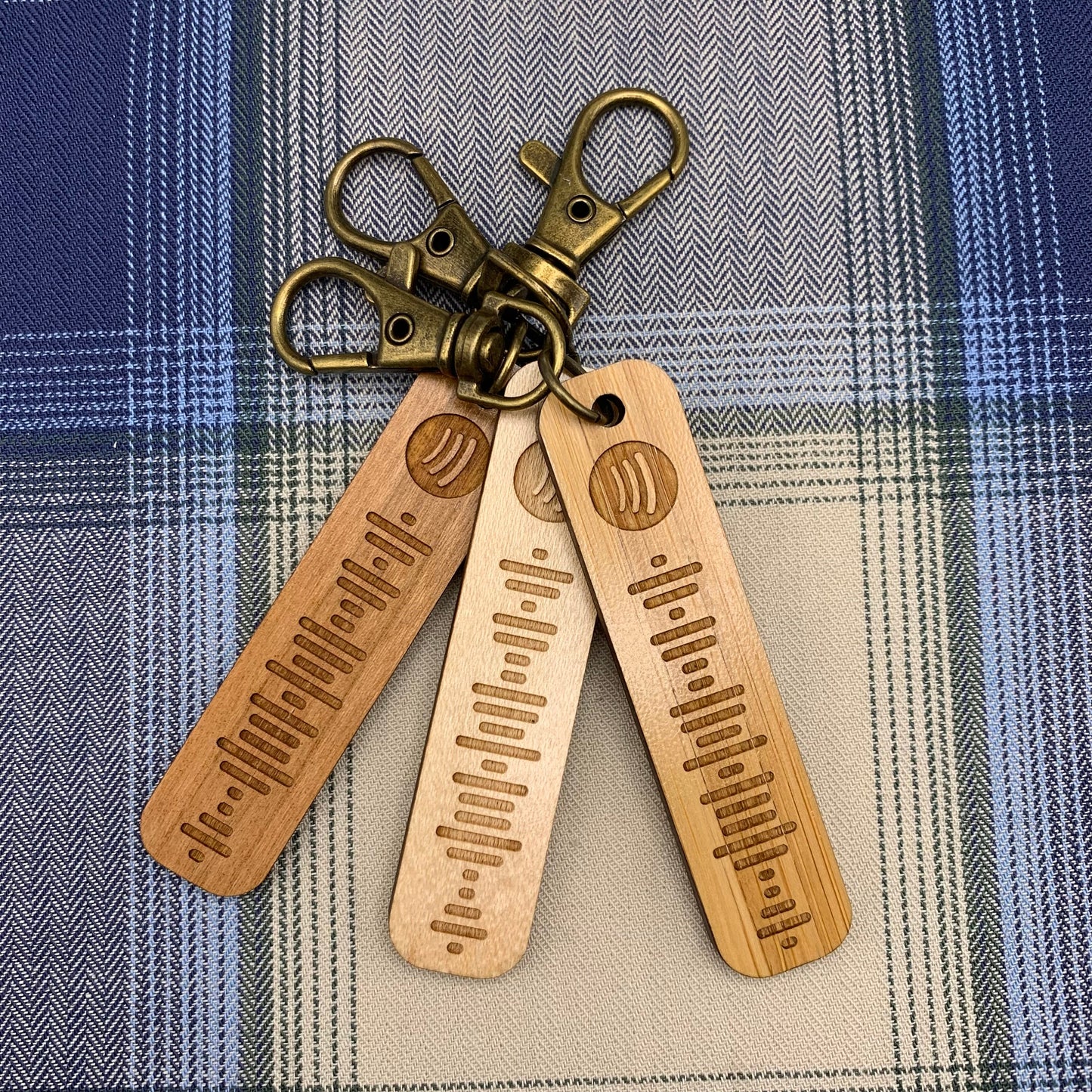 Spotify Code Keyring Wood Cherry Maple Bamboo Personalised Spotify Spotify Keyring Spotify Code Wood Keychain Birthday Christmas gift