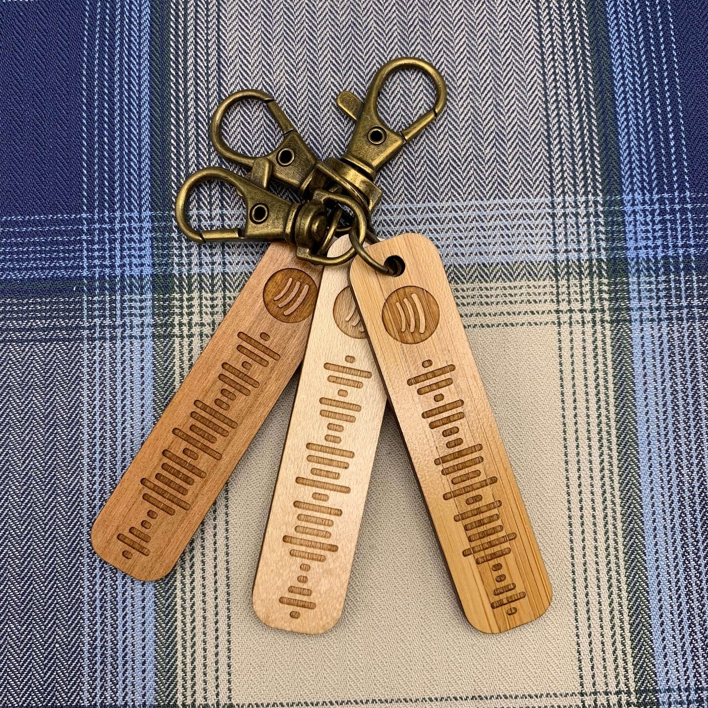 Spotify Code Keyring Wood Cherry Maple Bamboo Personalised Spotify Spotify Keyring Spotify Code Wood Keychain Birthday Christmas gift