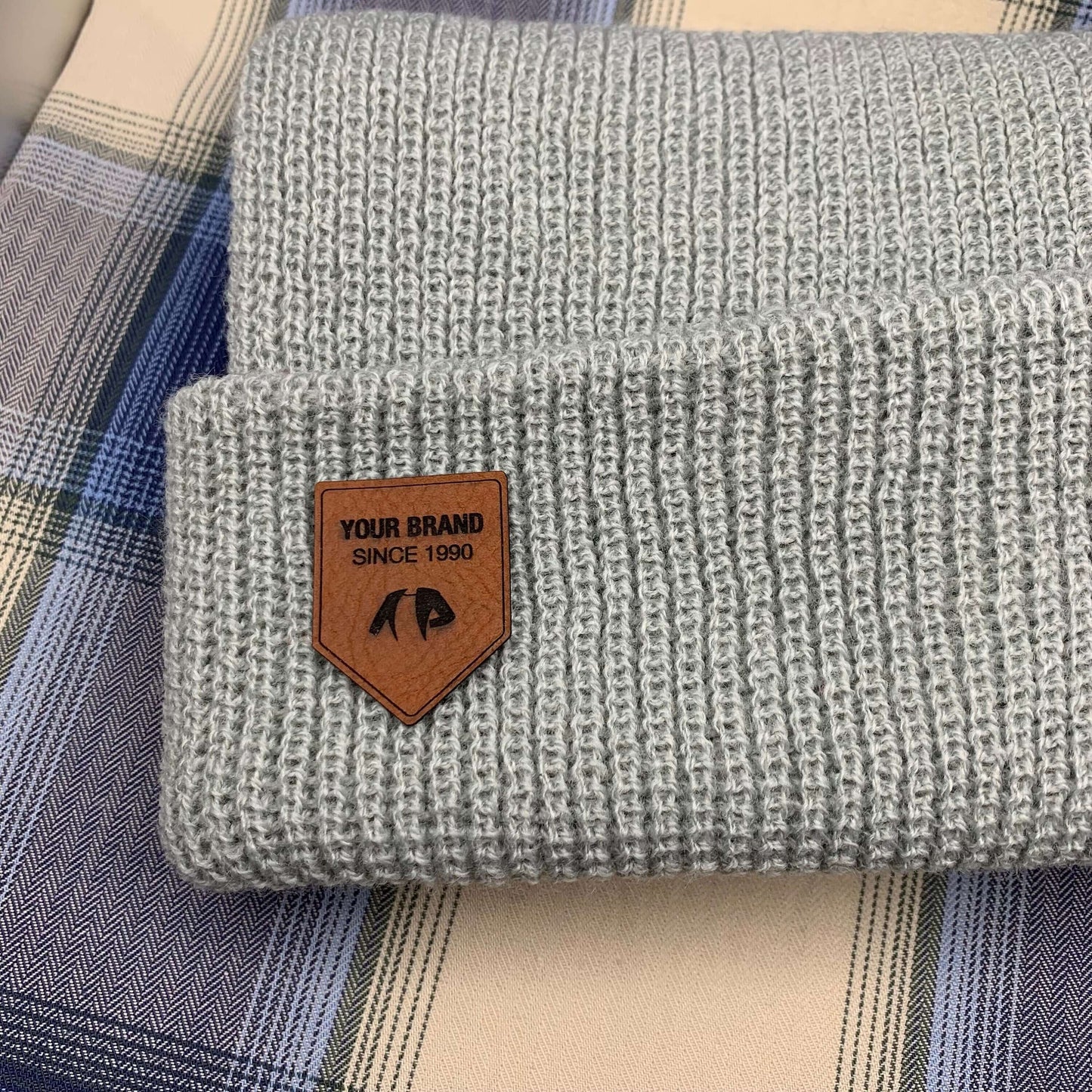 Custom leather tags (Set of 25) Personalised Clothing labels for knitted crocheted hats clothing bags Vegan leather labels for handmade item