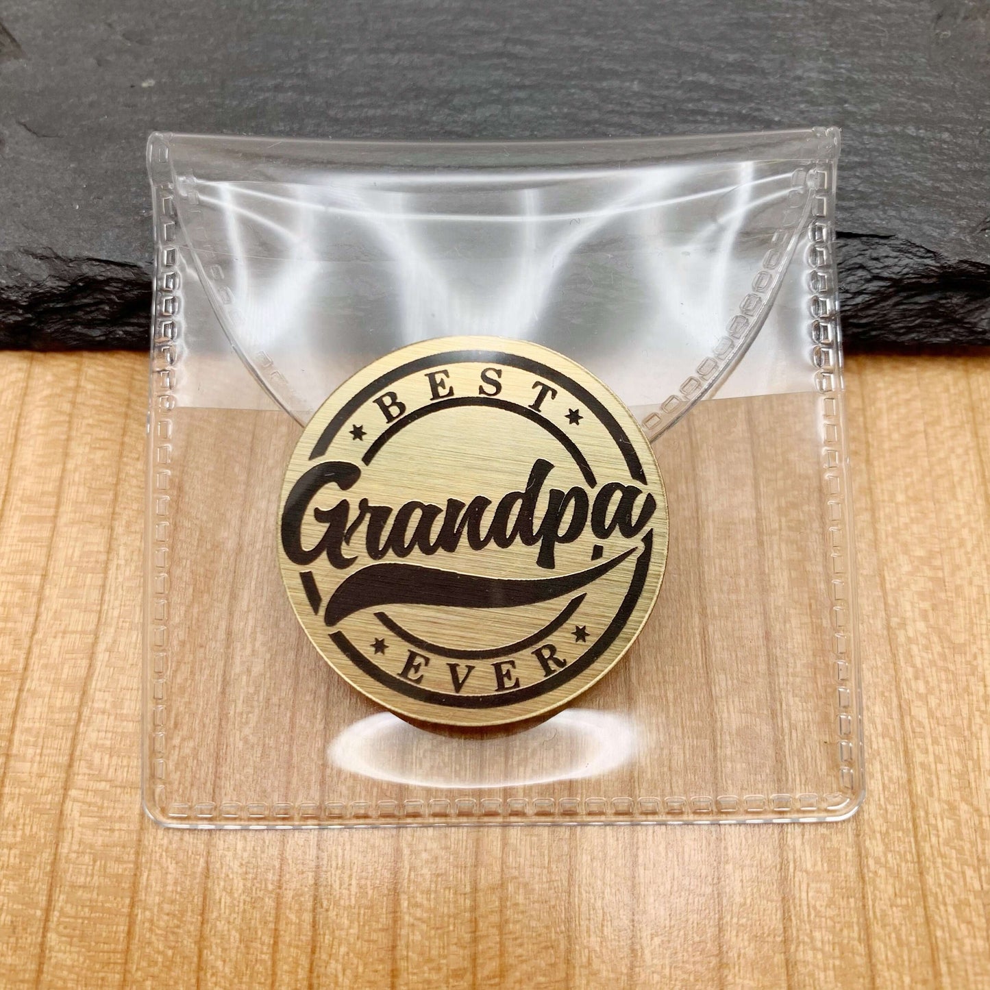 granpa fathers day double sided token