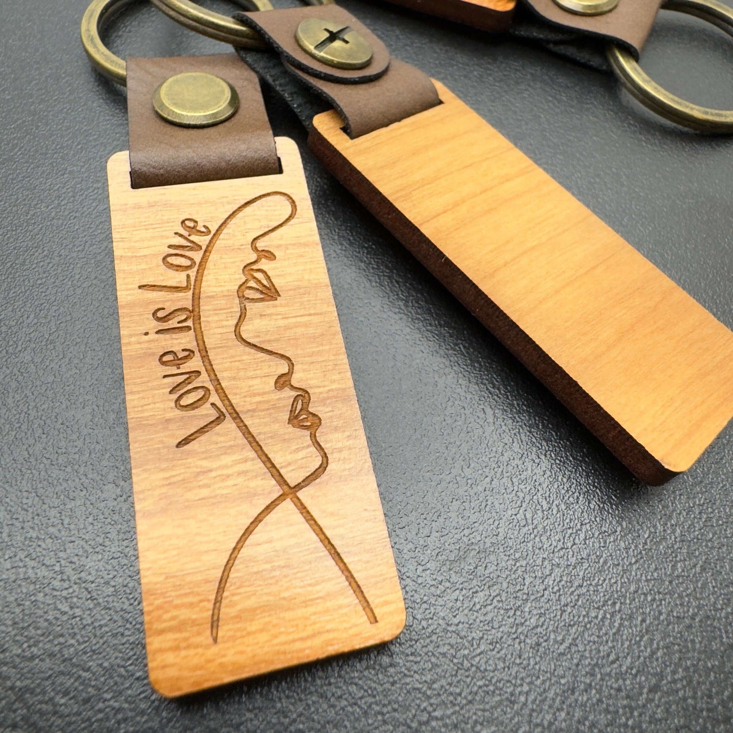 LGBTQ Pride Keychain, Wooden Keyring “Love is Love”, Pride accessories, Personalised keyring, Equality Keychain, Christmas gift