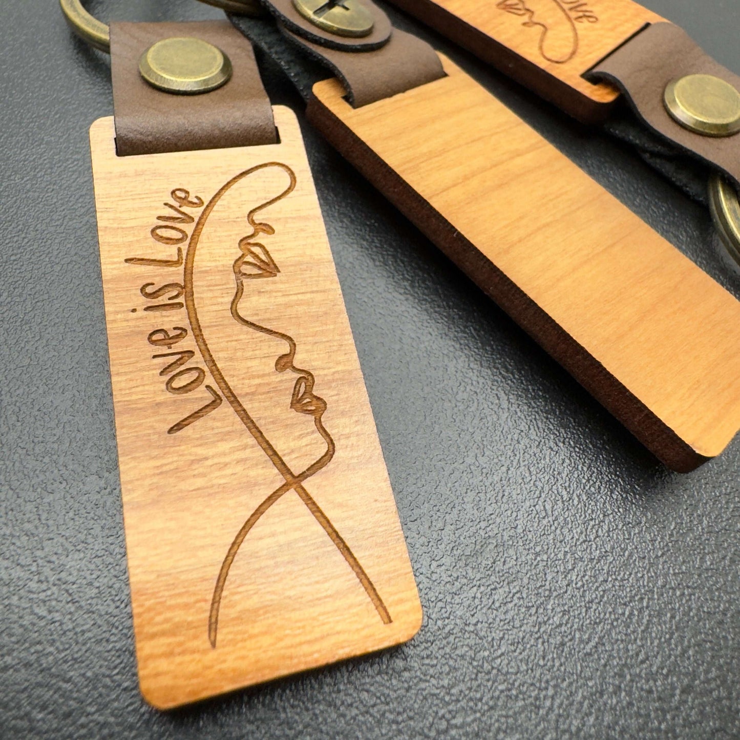 LGBTQ Pride Keychain, Wooden Keyring “Love is Love”, Pride accessories, Personalised keyring, Equality Keychain, Christmas gift