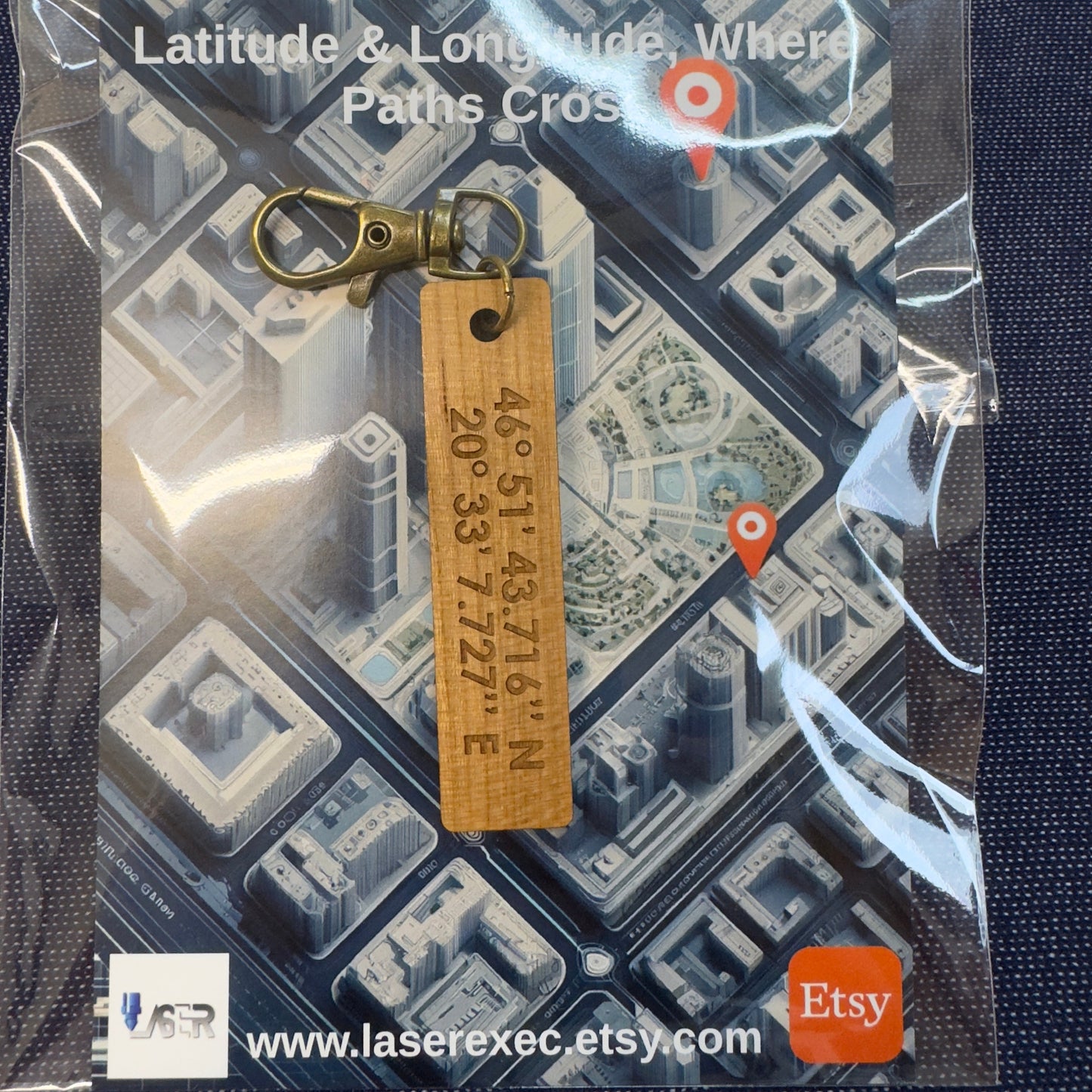 GPS Coordinates Personalised keyring, Location Coordinates, Place we first met, Hometown, Custom Keychain, Handmade, Birthday, Christmas