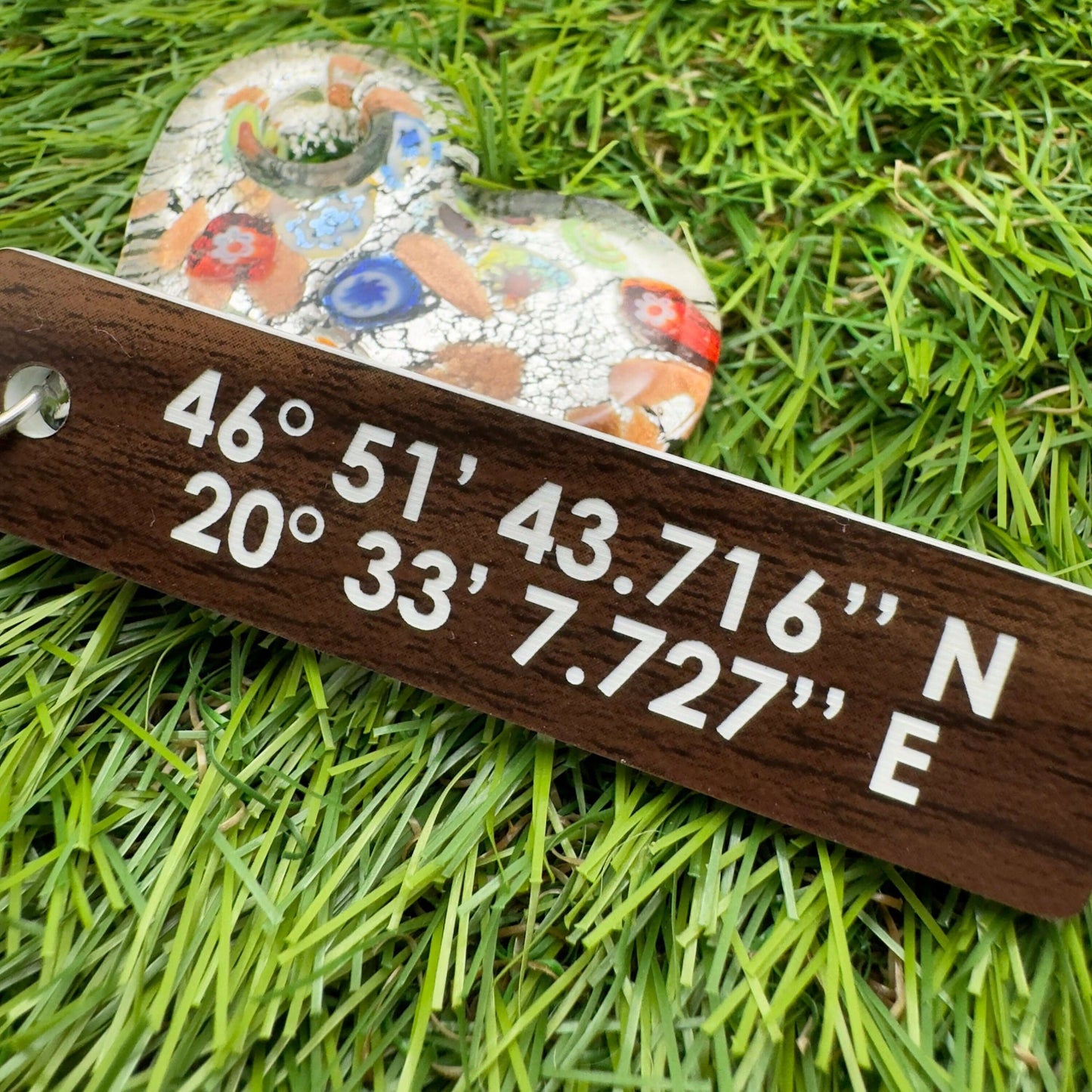 Custom GPS Coordinates Personalised keyring, Location, Place we first met, Hometown, Custom Keychain, Birthday gift, Christmas gift
