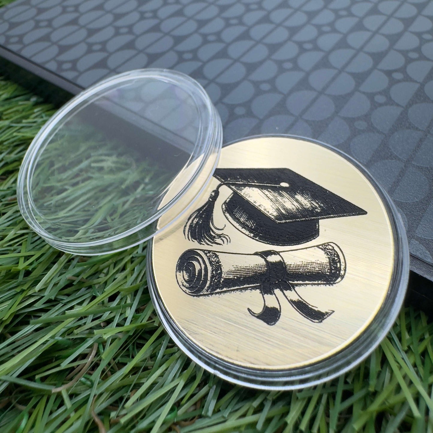 Graduation custom keepsake token