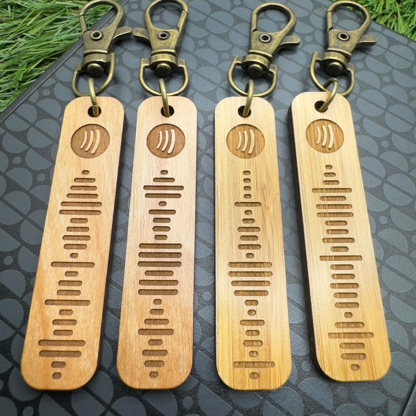 Spotify Code Keyring Wood Cherry Maple Bamboo Personalised Spotify Spotify Keyring Spotify Code Wood Keychain Birthday Christmas gift