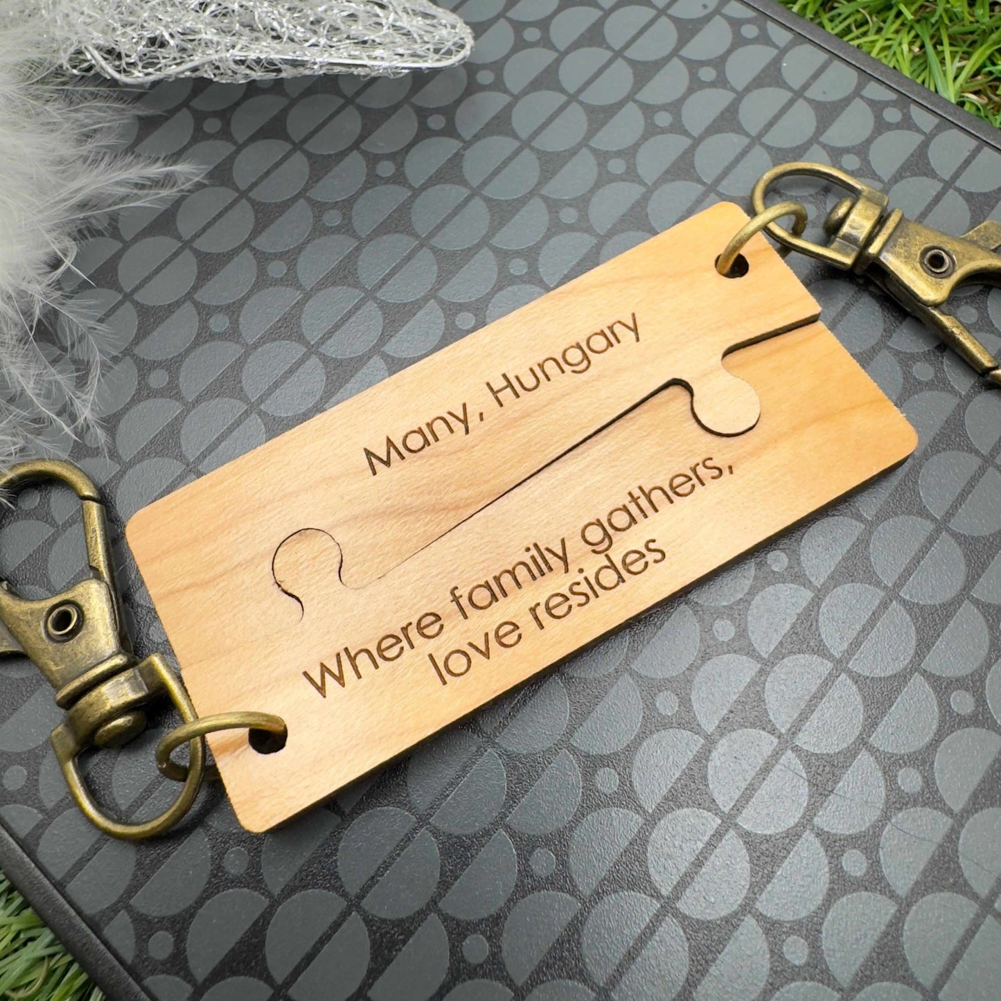 GPS Coordinates keyring couples Personalised GPS location coordinates keychain Puzzle Jigsaw keychain Custom engraved Gift for couples