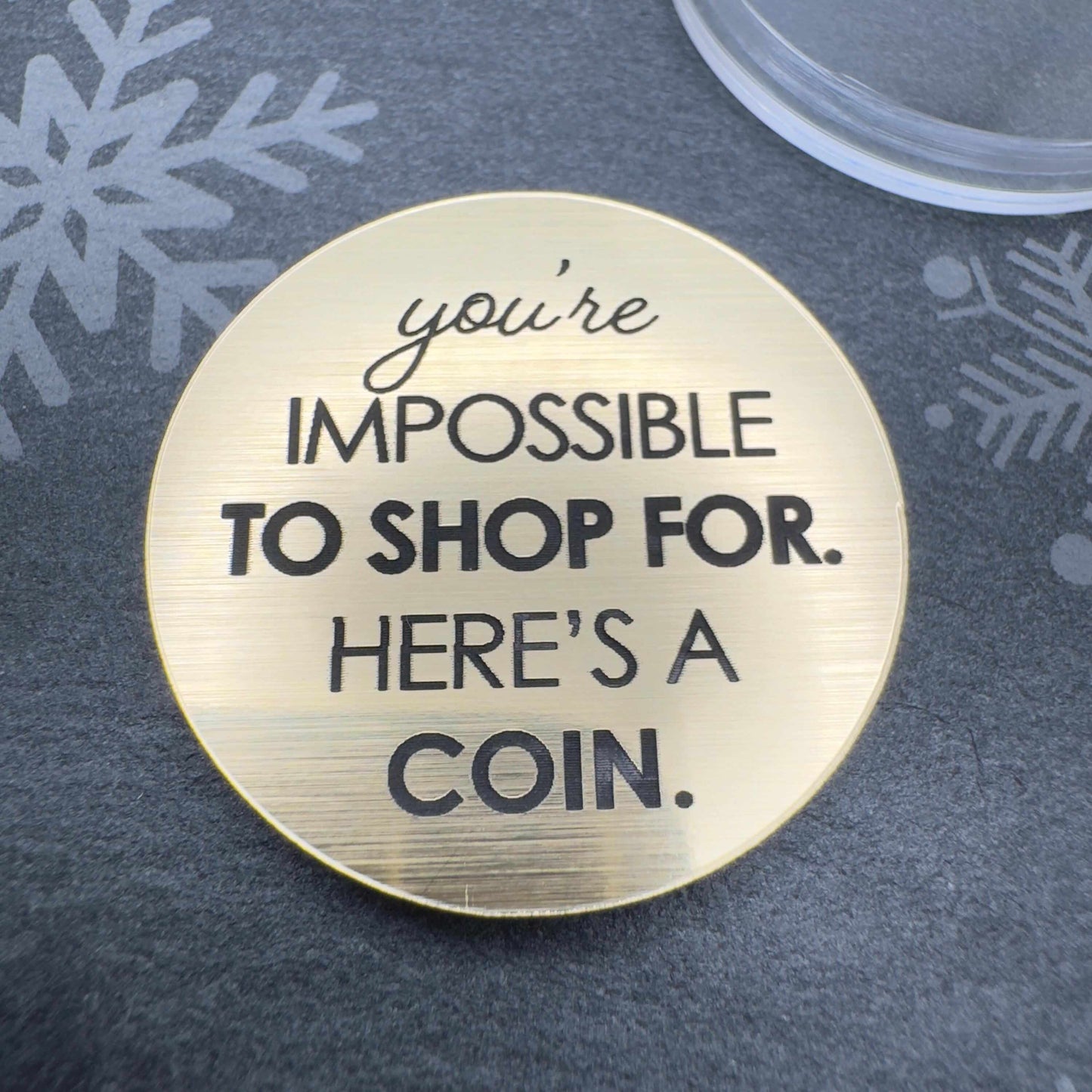 Funny Flip coin for Christmas double sided engraved