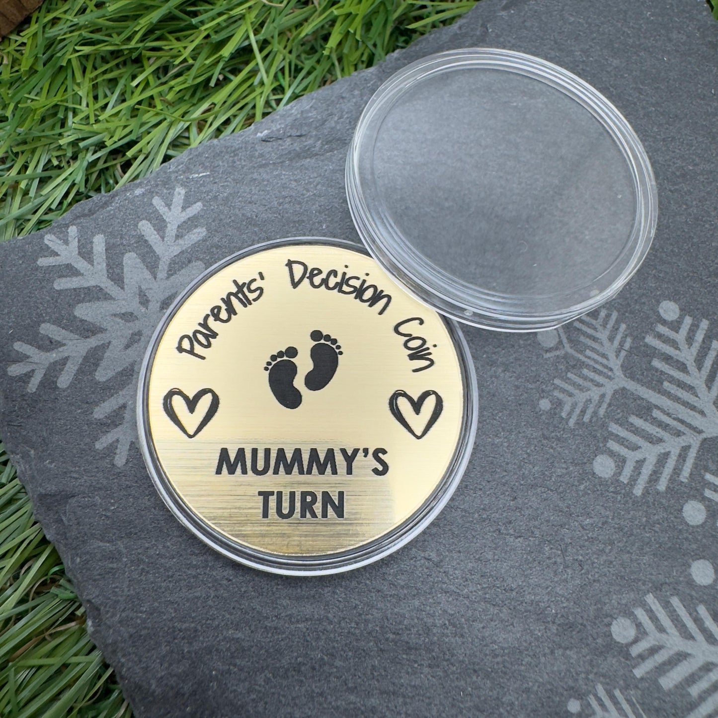 parents decision cpoin flip coin personalised