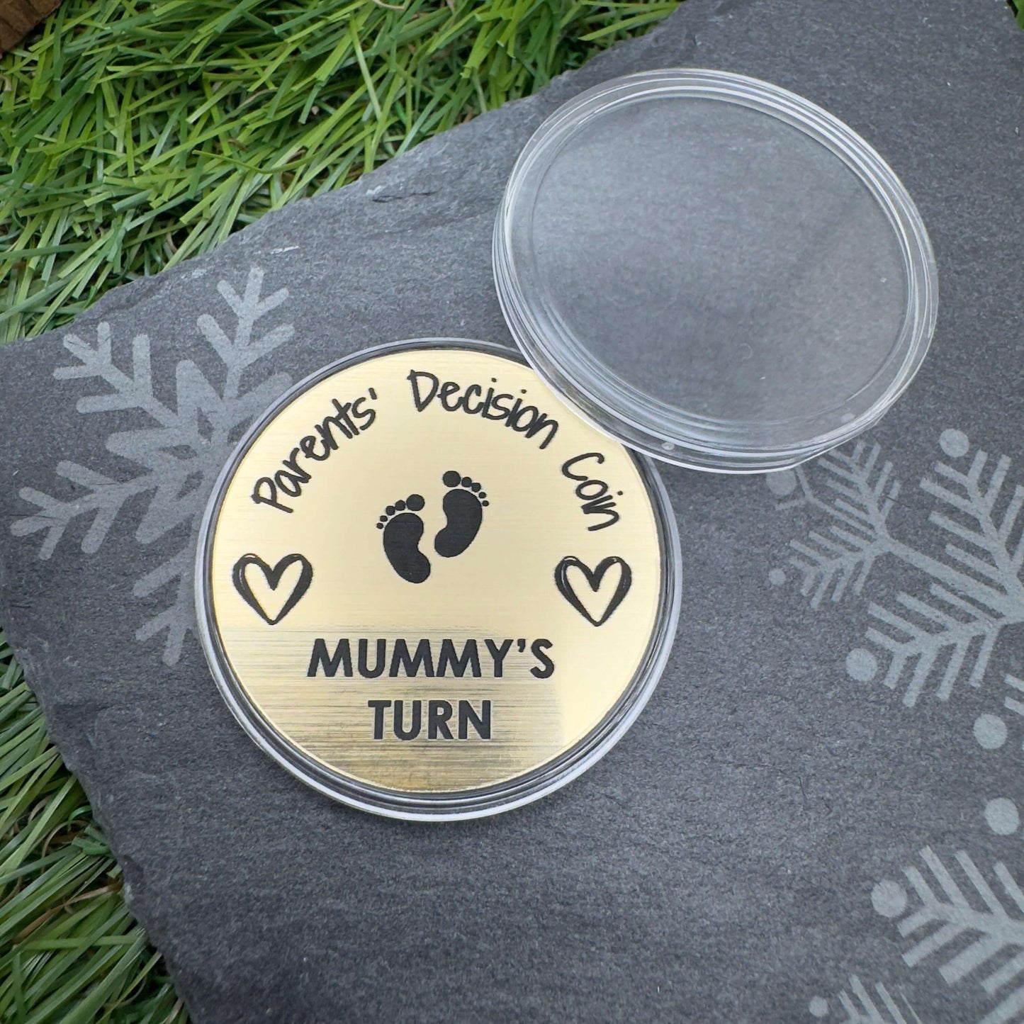parents decision cpoin flip coin personalised
