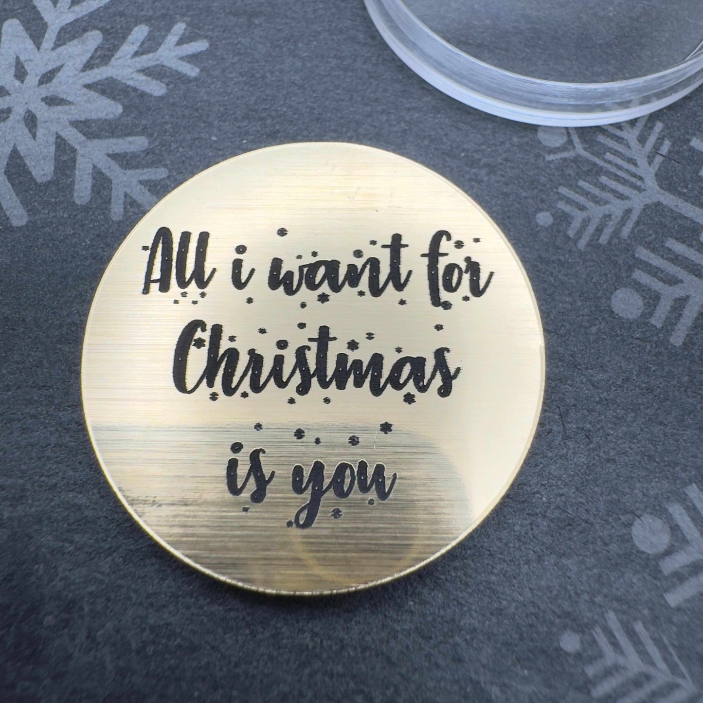 all i want for christmas is you flip coin token personalised gifts
