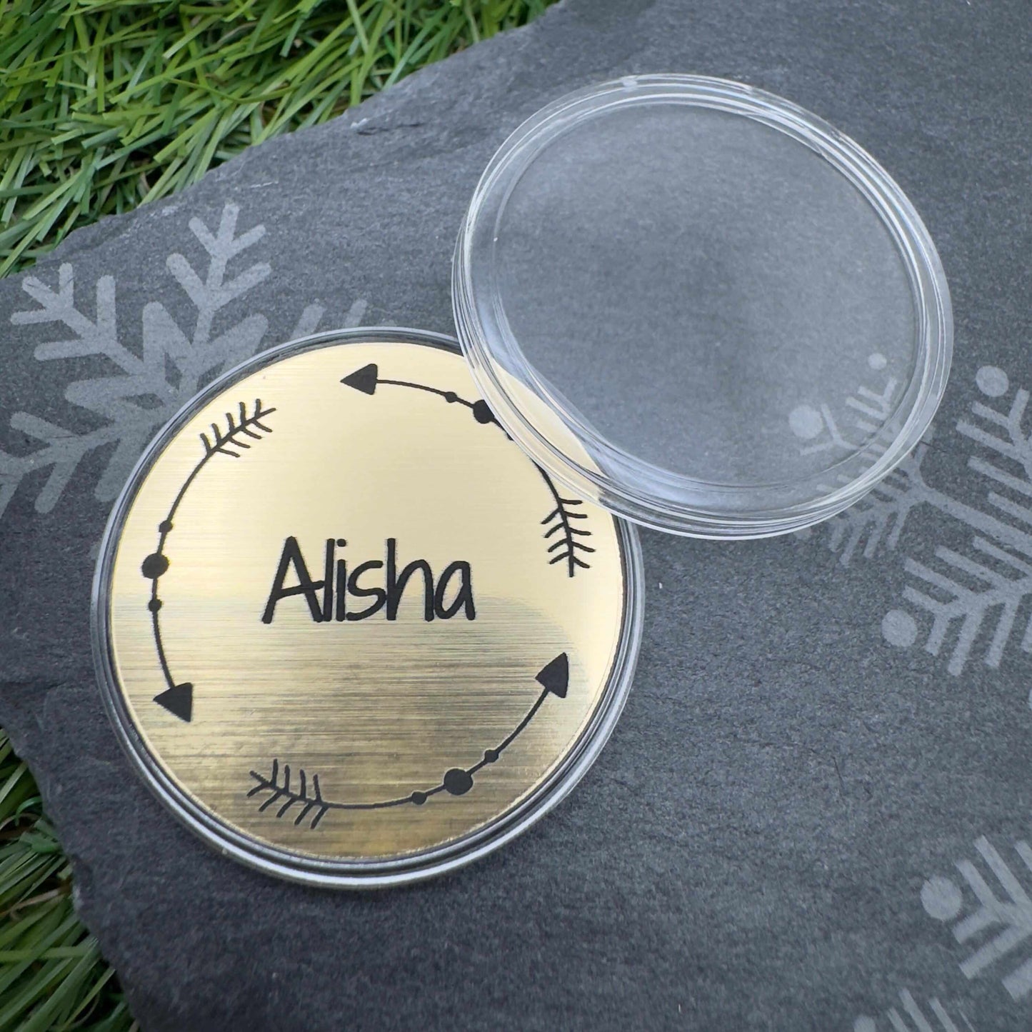 flip coin decision coin token custom engraved