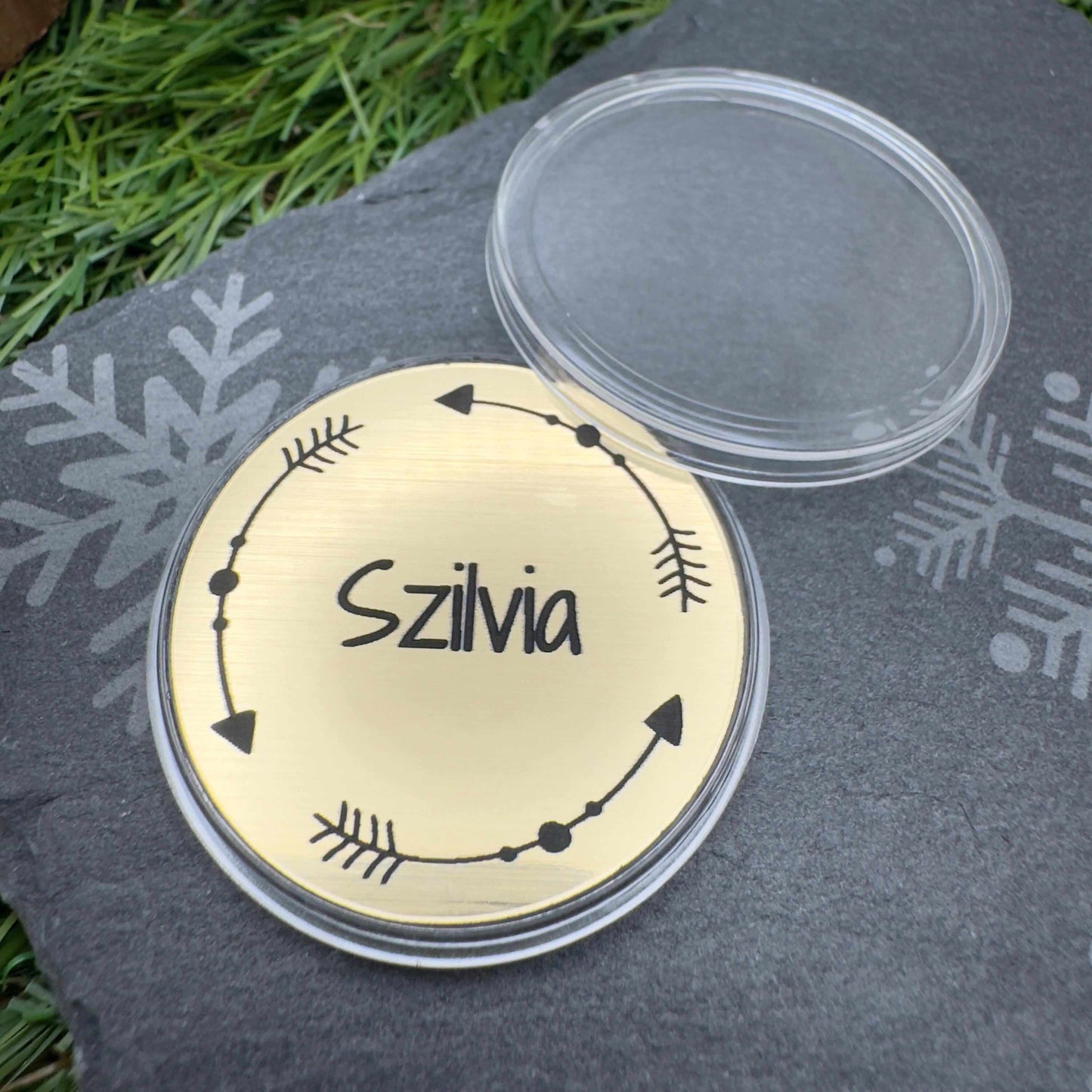 flip coin decision coin token custom engraved