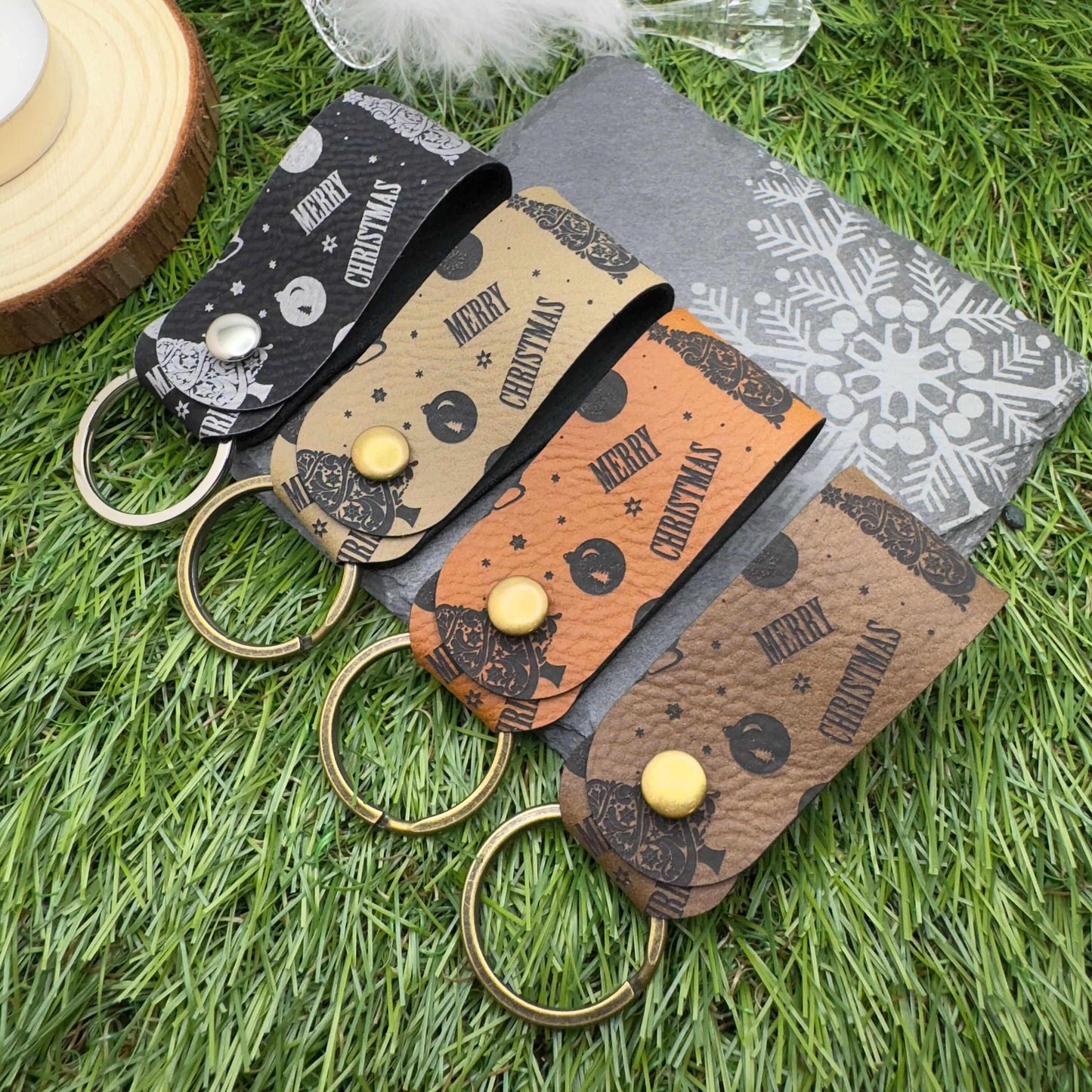 GPS Coordinates Keyring Christmas Keychain Custom Location Keepsake Personalised Vegan Leather GPS Location Keyring Anniversary Keepsake