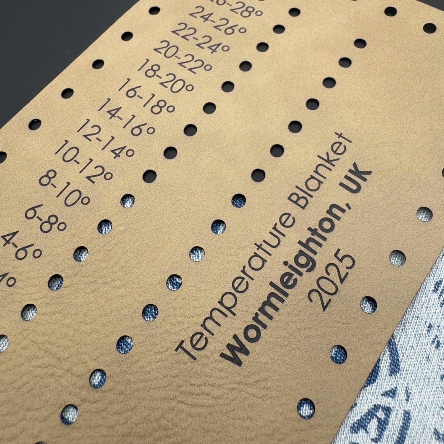 Temperature blanket shade card Vegan leather Recording kit Personalised Knitting Crochet supplies accessories Crafting tools Crafting gifts