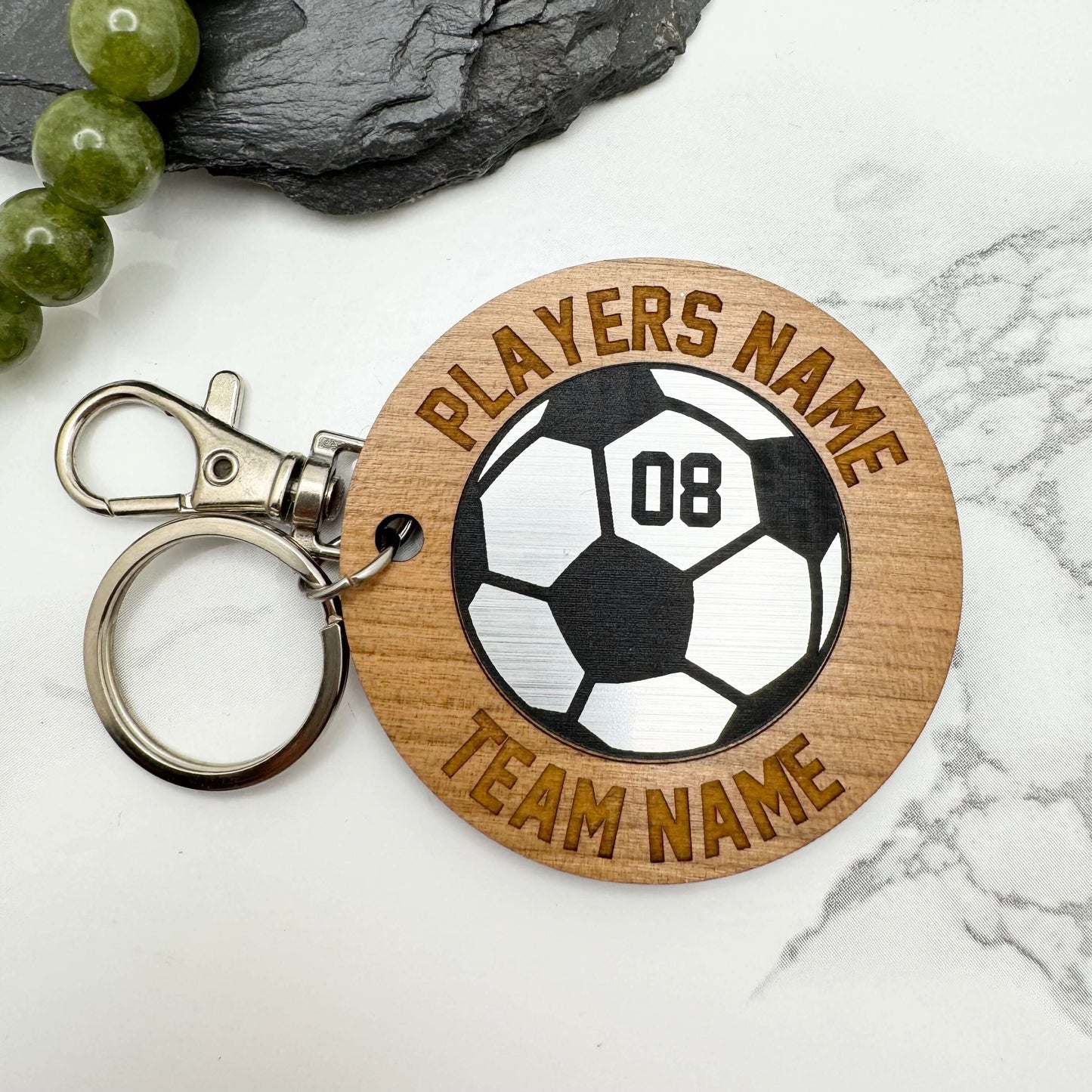Football Keyring Personalised Soccer Keyring, Football lovers gift