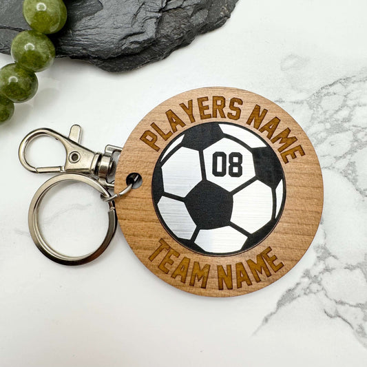 Football Keyring Personalised Soccer Keyring, Football lovers gift