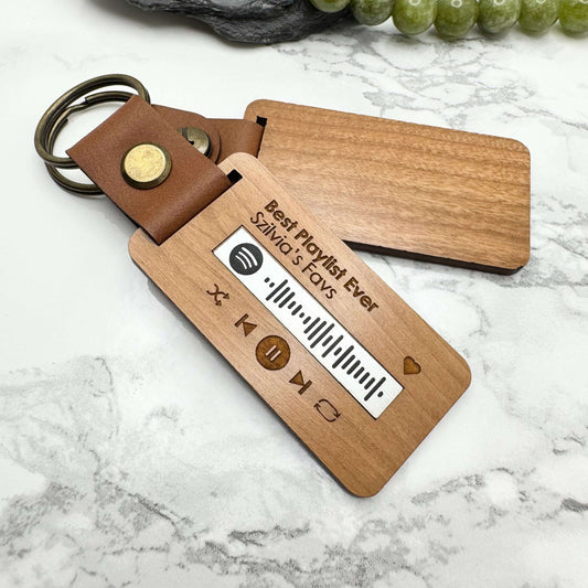 Personalised Spotify Code Keyring | Custom engraved gifts