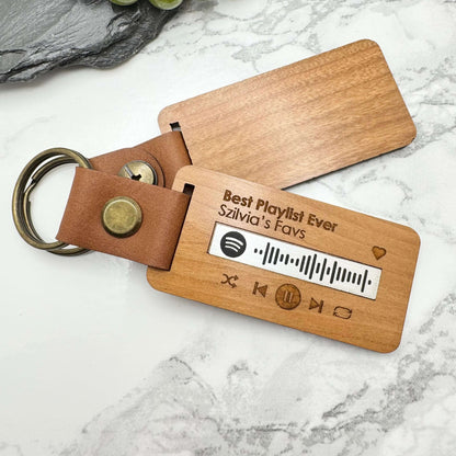 Personalised Spotify Code Keyring | Custom engraved gifts
