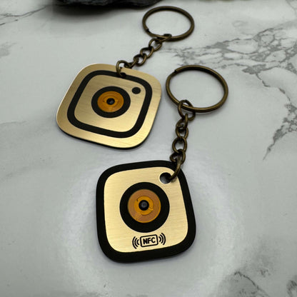 NFC keyring, Instagram keyring, smart gift, Personalised NFC gift, free delivery U.K. 